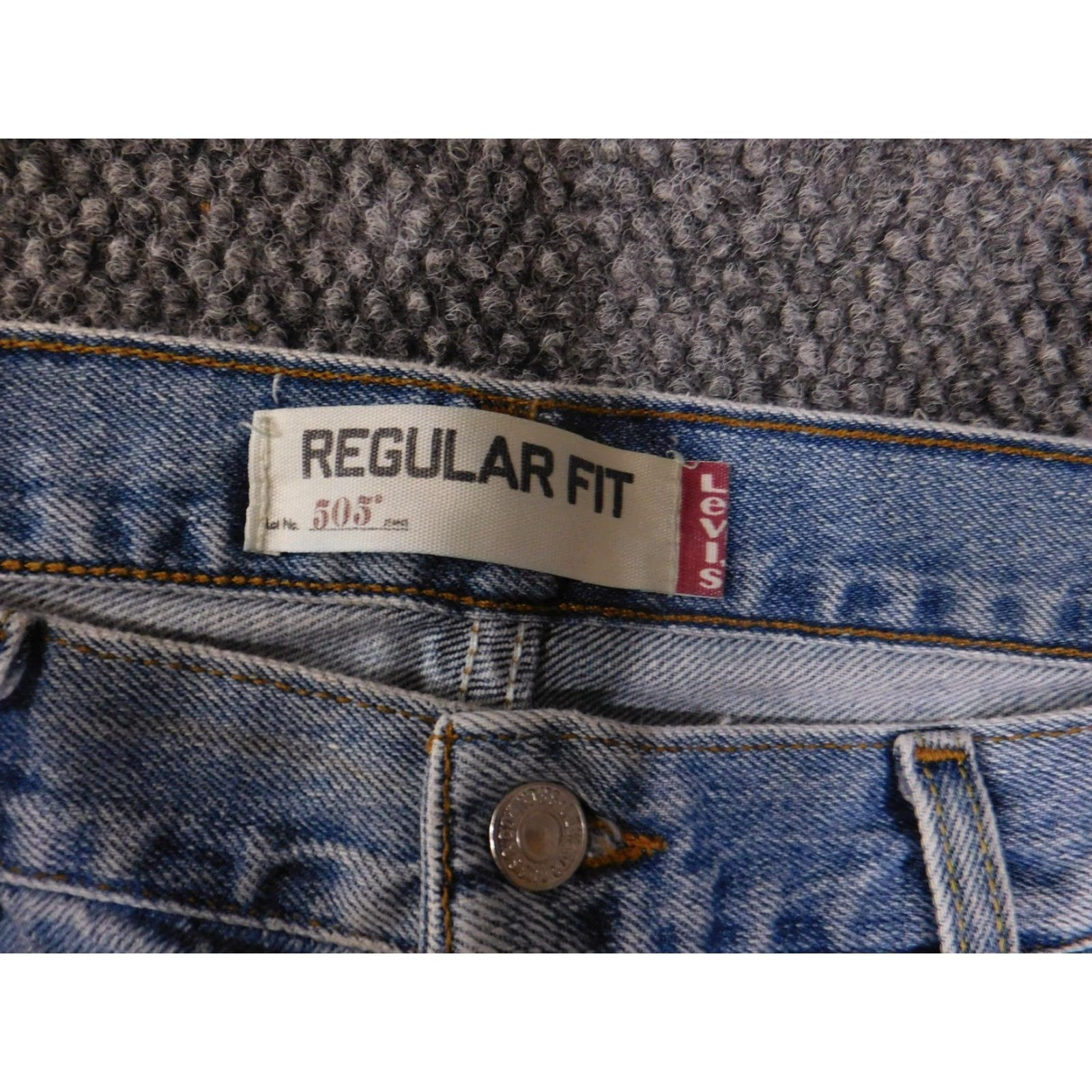 Levi's Levi's 505 Jeans Mens 38x30 Blue Regular Fit Denim Straight Leg Pants Size US 38 / EU 54 - 4 Thumbnail