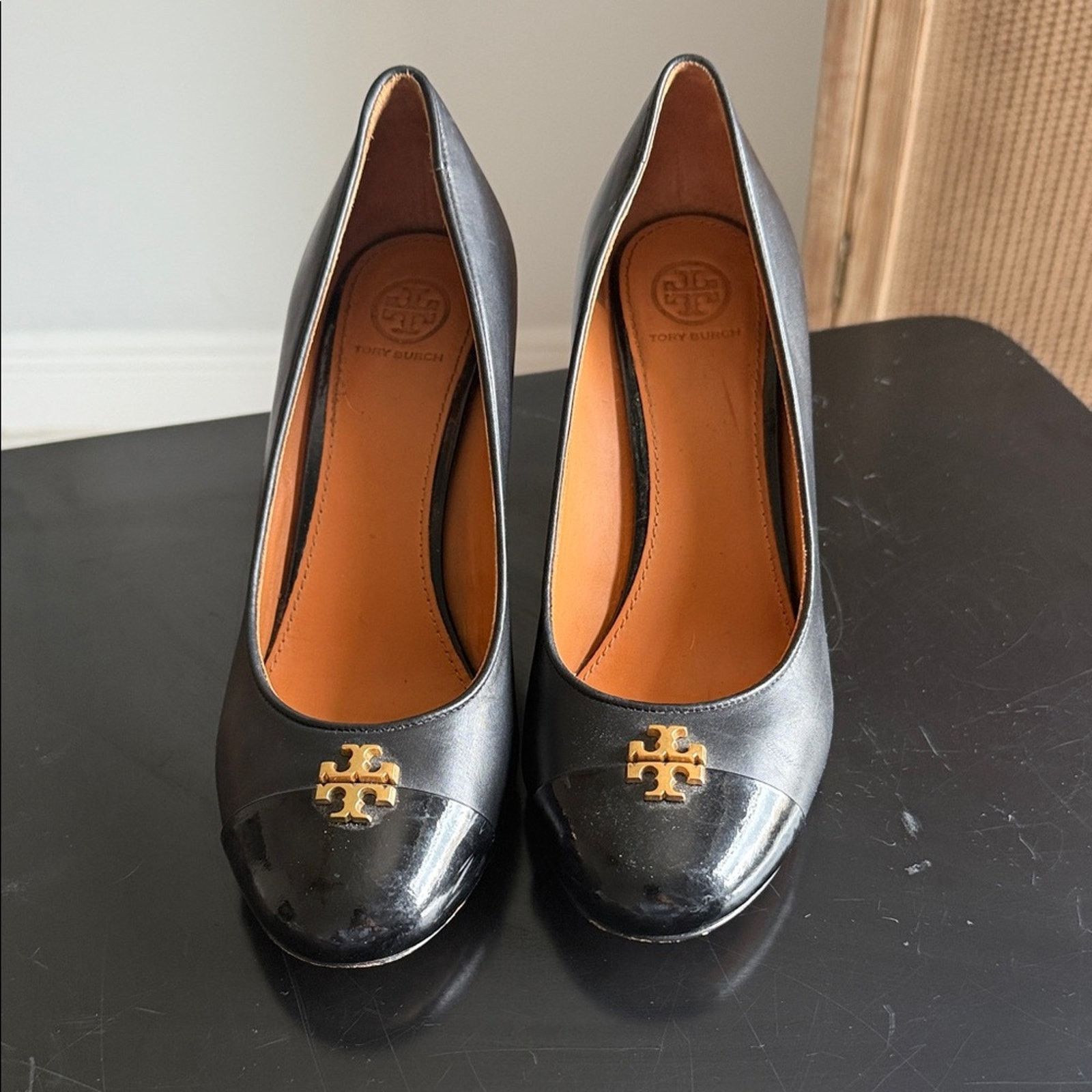 Tory Burch Tori Burch Wedges Black with Logo Size US 8.5 / IT 38.5 - 1 Thumbnail