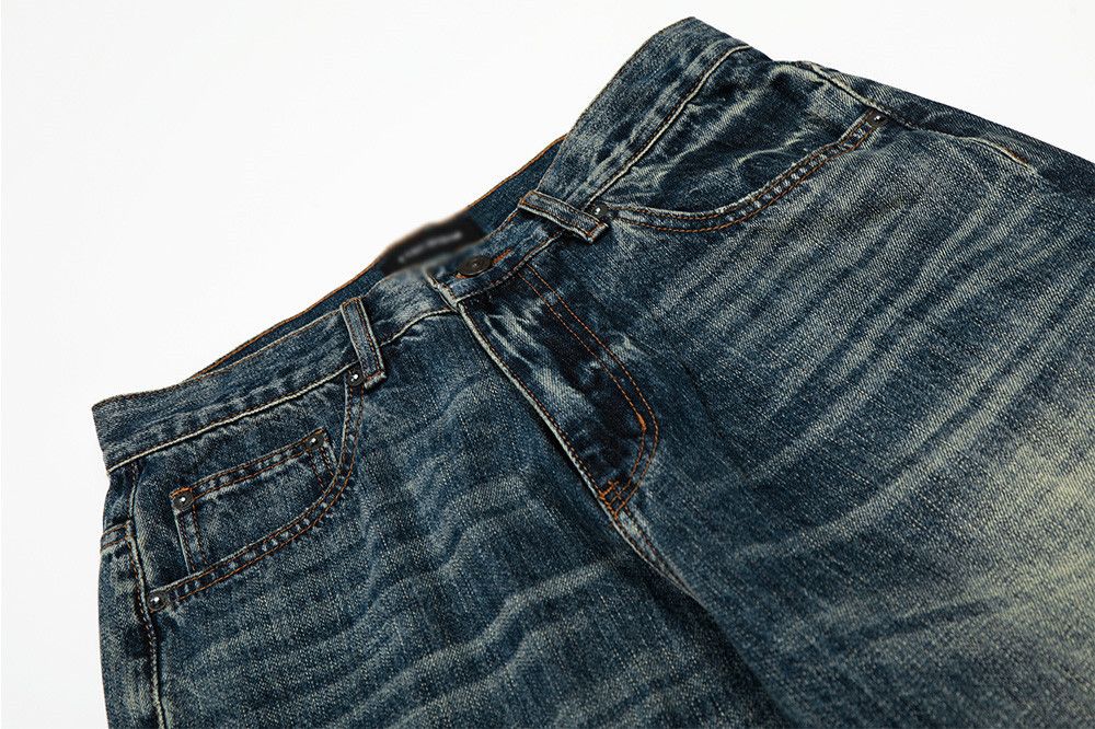 Jean Retro American street style distressed washed jeans Size US 32 / EU 48 - 3 Thumbnail