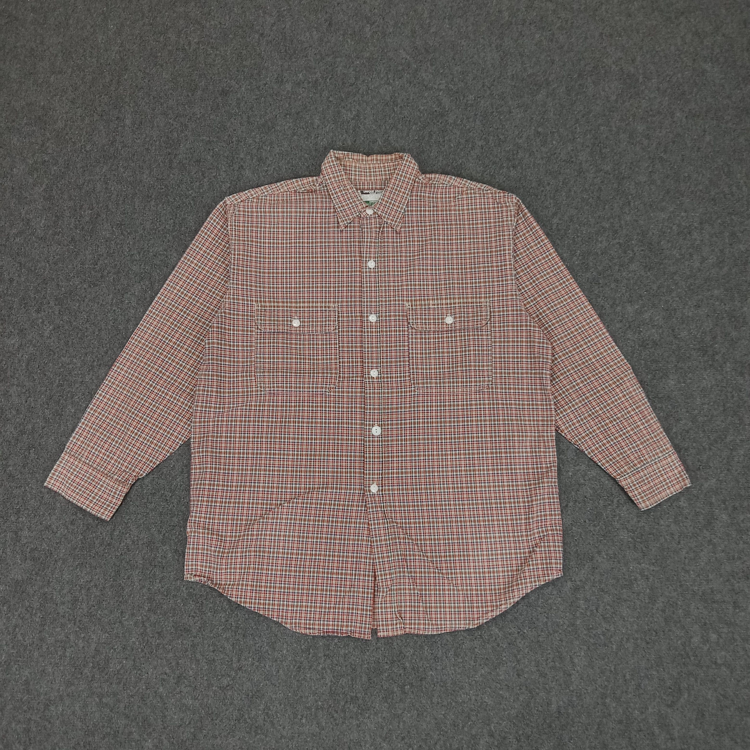 Japanese Brand × Sugar Cane × Vintage Sugar Cane Japanese Brand Flannel Work Shirt Button Up Size US L / EU 52-54 / 3 - 1 Thumbnail