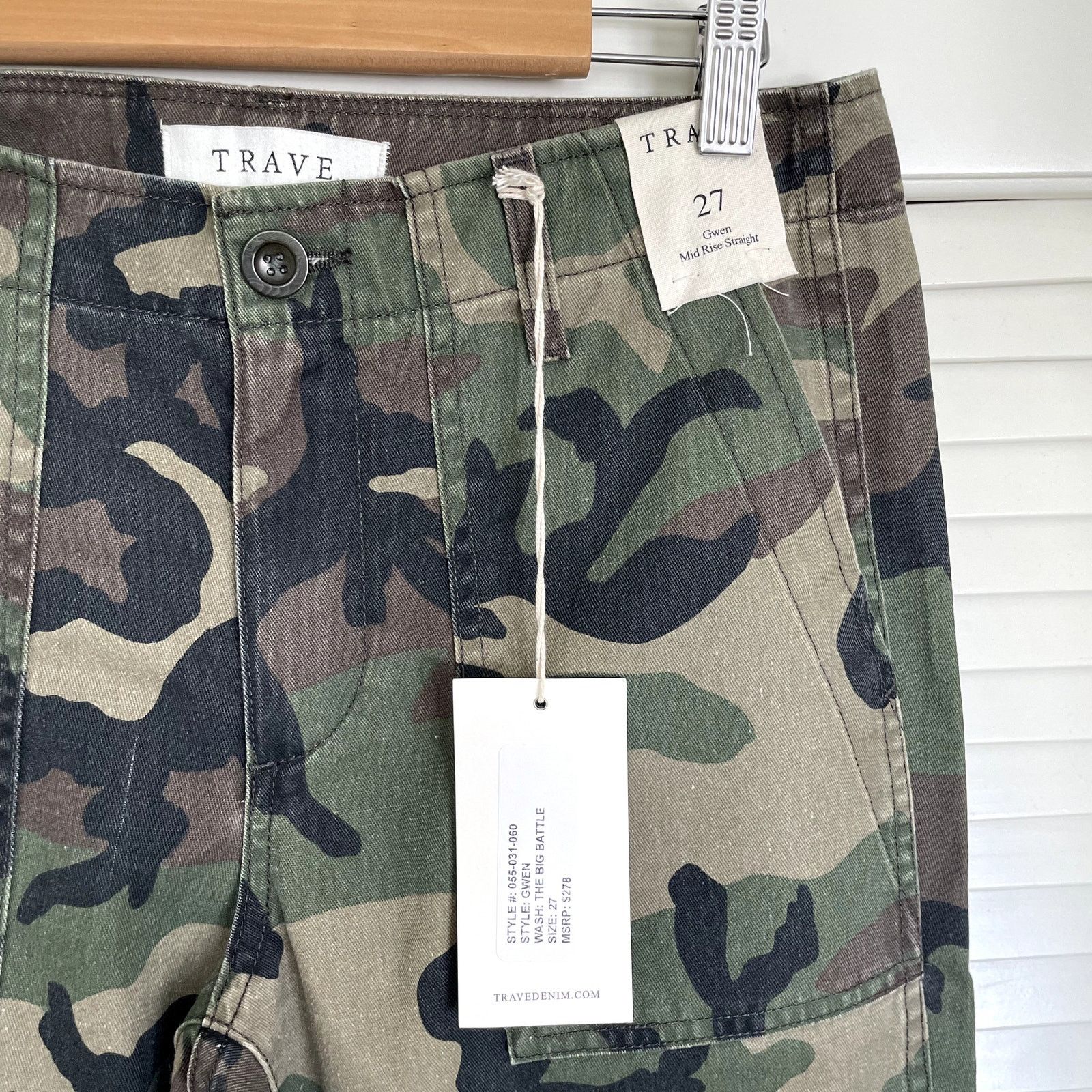 Other NWT Trave $278 Gwen The Big Battle Camo Pants 27 Deadstock Size 27" / US 4 / IT 40 - 7 Thumbnail