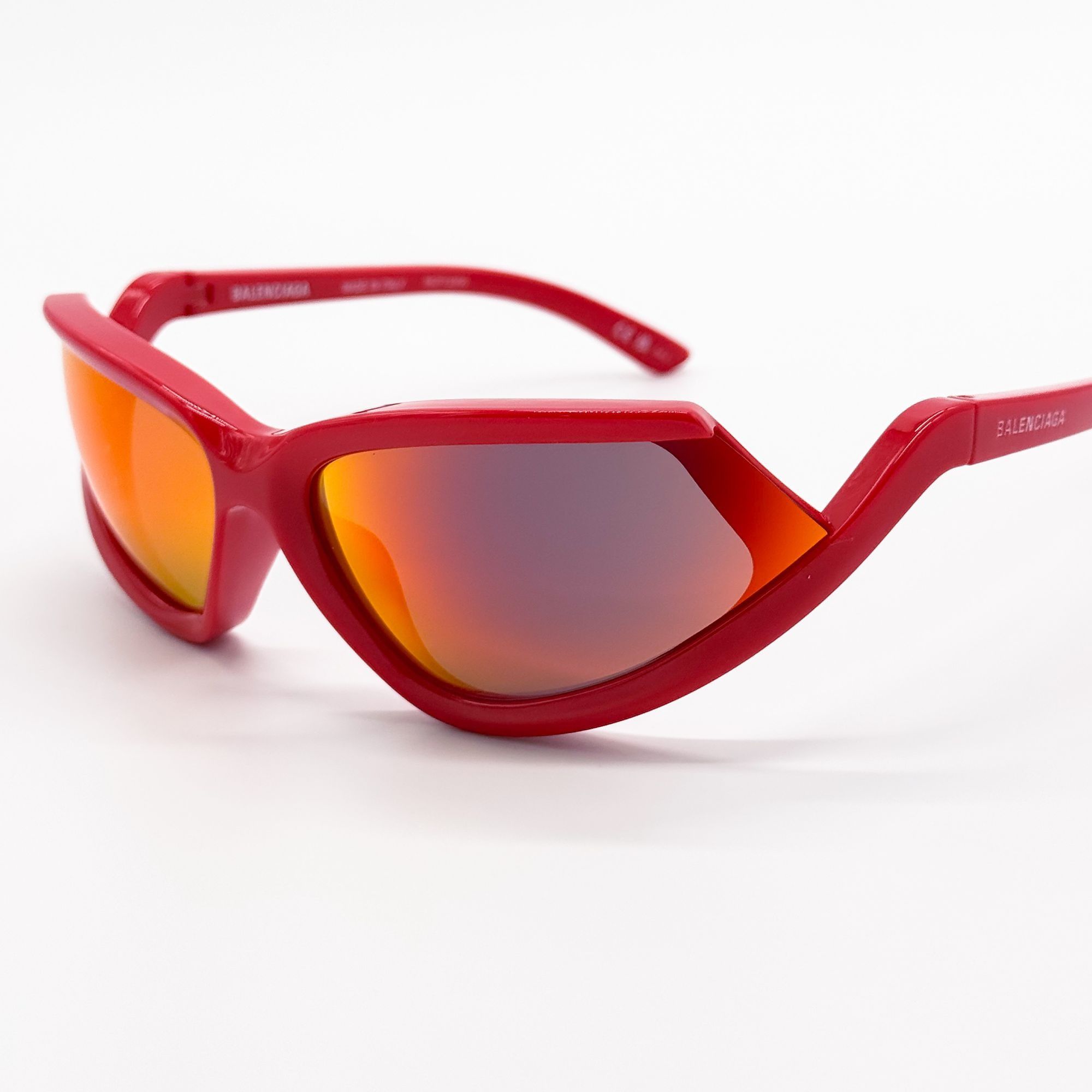 Balenciaga NEW BALENCIAGA BB0289S 005 SUNGLASSES RED GEOMETRIC UNISEX Size ONE SIZE - 3 Thumbnail