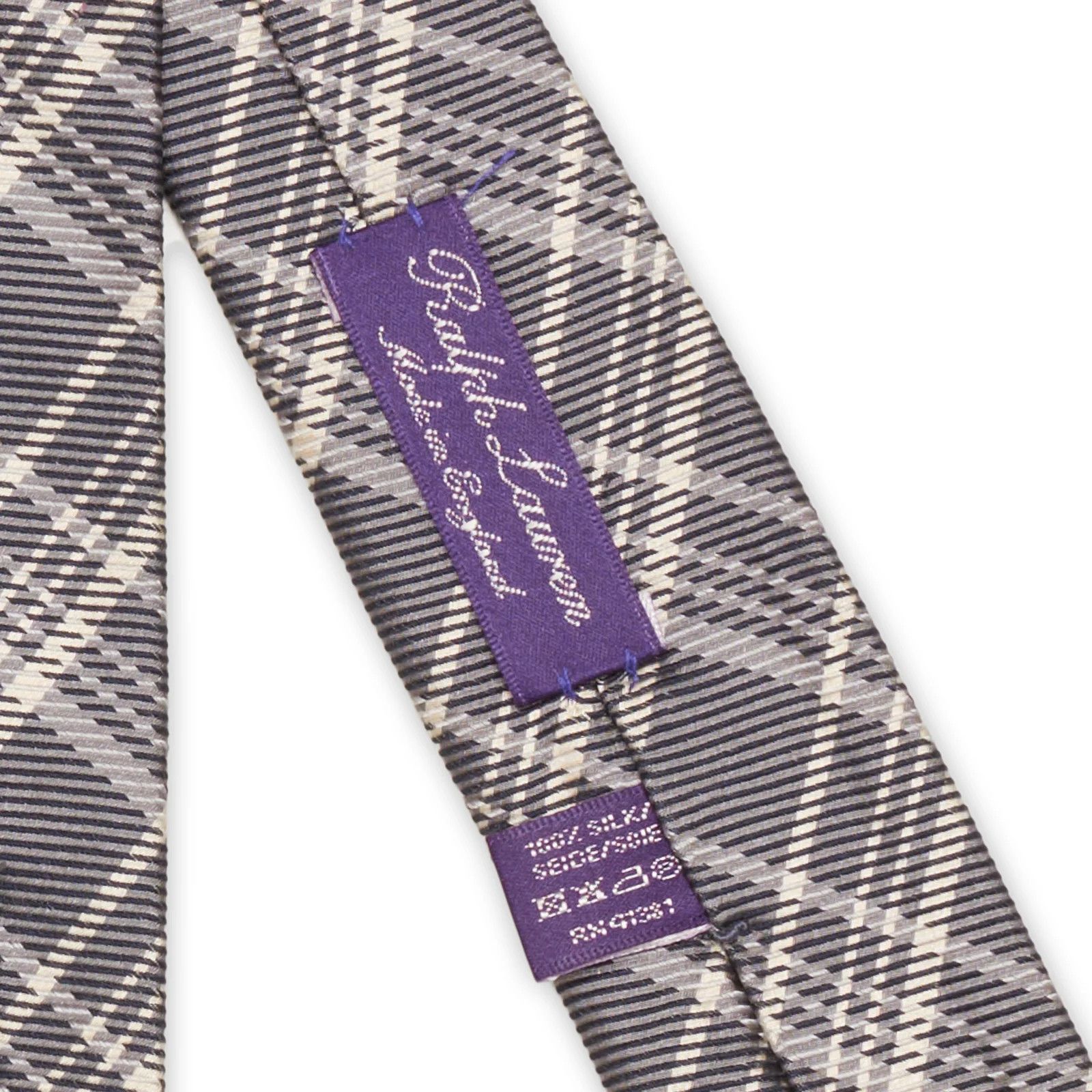 Ralph Lauren Purple Label RALPH LAUREN Purple Label Handmade Prince of Wales Silk Tie Size ONE SIZE - 5 Thumbnail