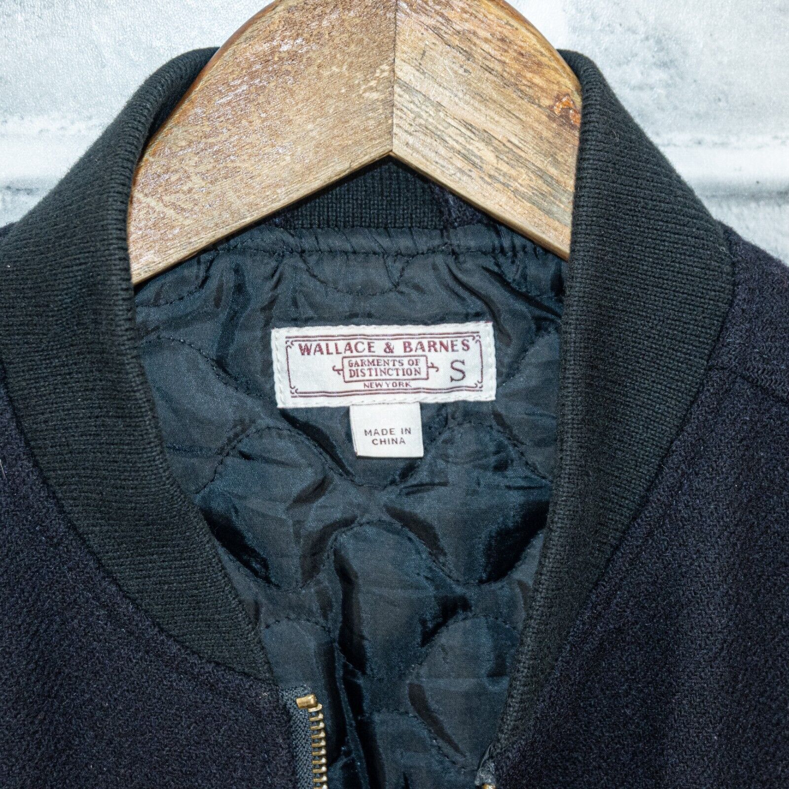 Wallace & Barnes Wallace & Barnes J.crew Men's Wool MA 1 Bomber Jacket Navy Size US S / EU 44-46 / 1 - 3 Thumbnail