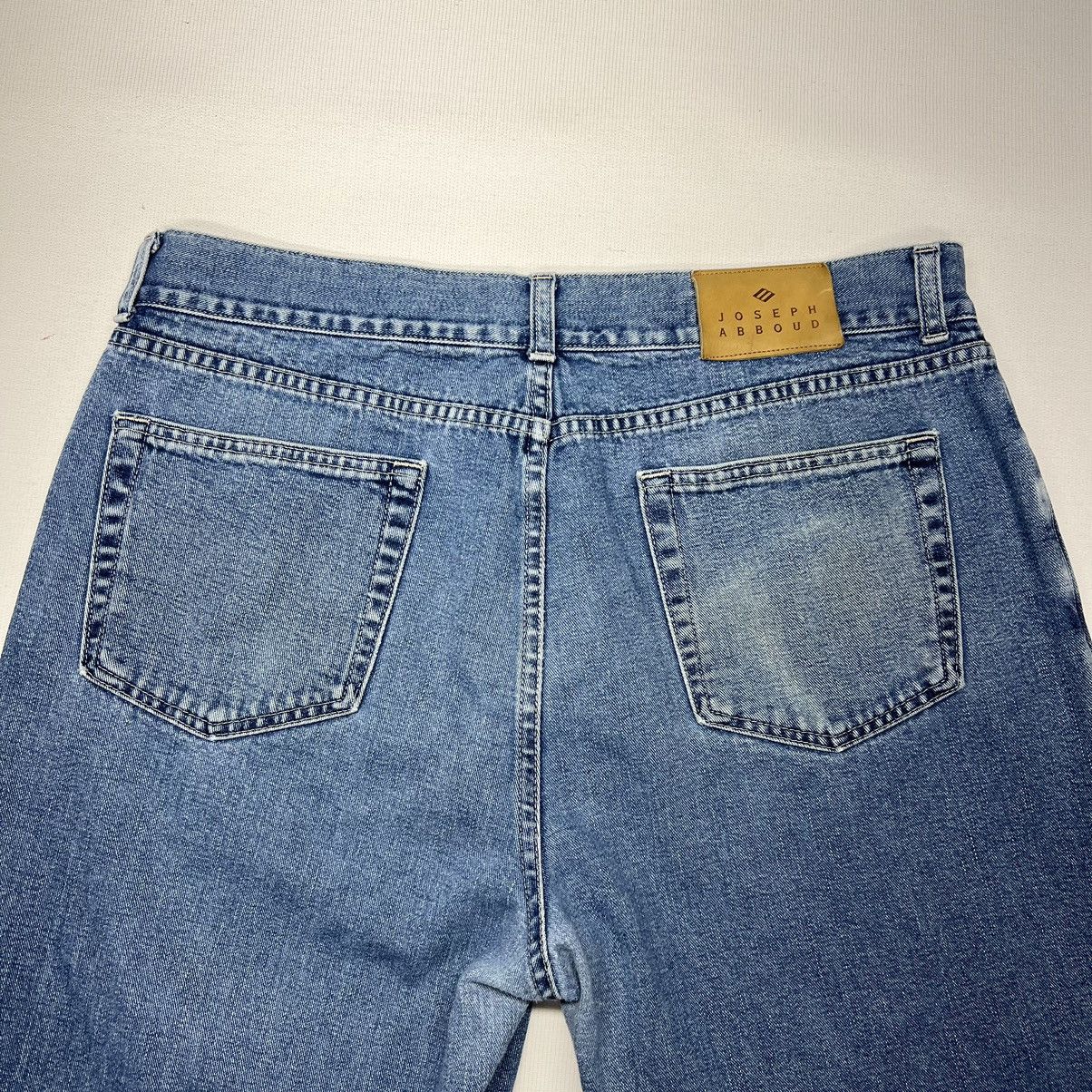 Joseph Abboud × Vintage VTG Joseph Abboud Jeans Blue Straight Cropped Denim Italy Size US 34 / EU 50 - 12 Thumbnail