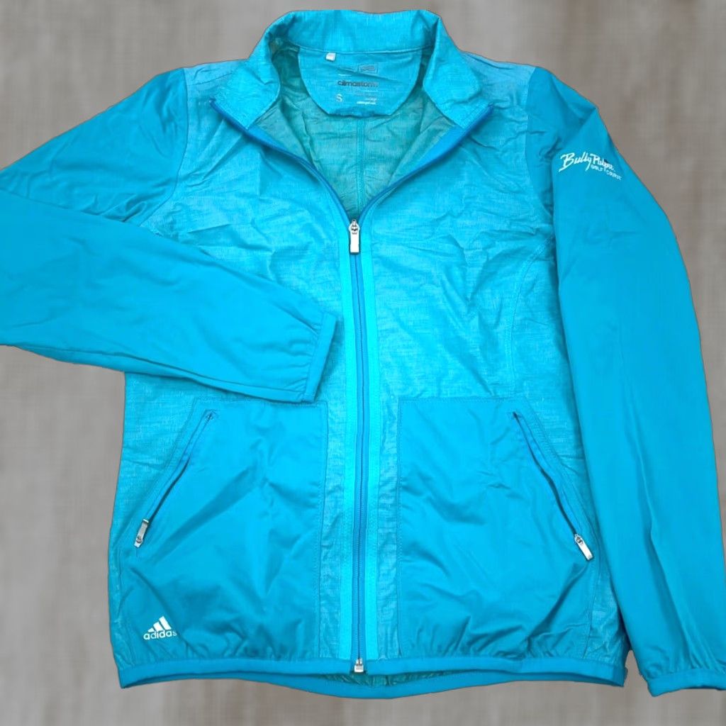 Adidas Adidas Jacket Women's Small Blue Windbreaker Coat Zip Full Zip Windbreaker All Seasons Moisture Wicking Pockets 90s Outdoor Casual Travel Logo Zip Size S / US 4 / IT 40 - 1 Thumbnail