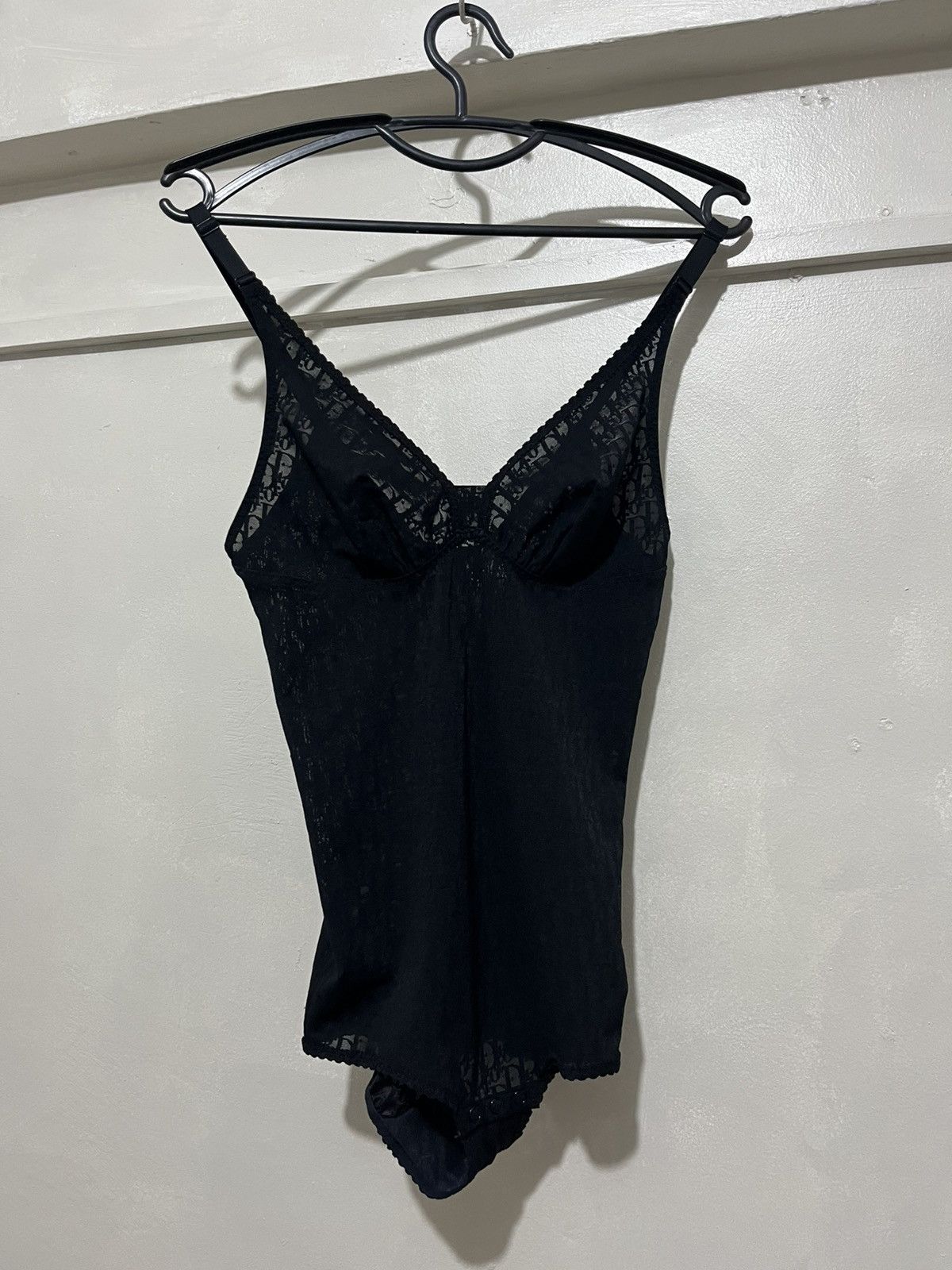 Dior Rare Vintage Christian Dior 1990’s Monogram Sheer Bodysuit Size L / US 10 / IT 46 - 2 Thumbnail