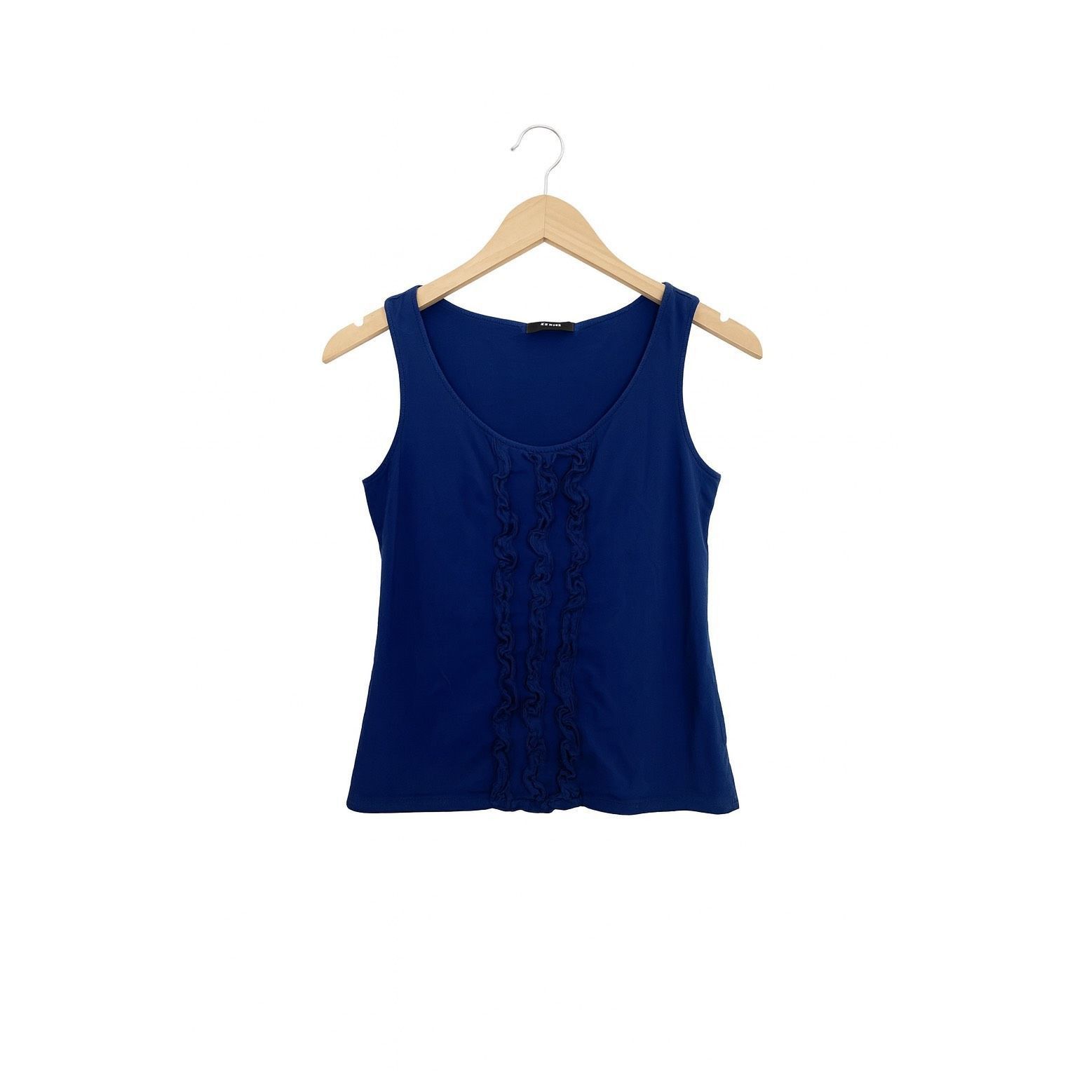 Ann Taylor Ann Taylor Women’s Size M Blue Sleeveless Ruffle Front Blous Size M / US 6-8 / IT 42-44 - 3 Thumbnail