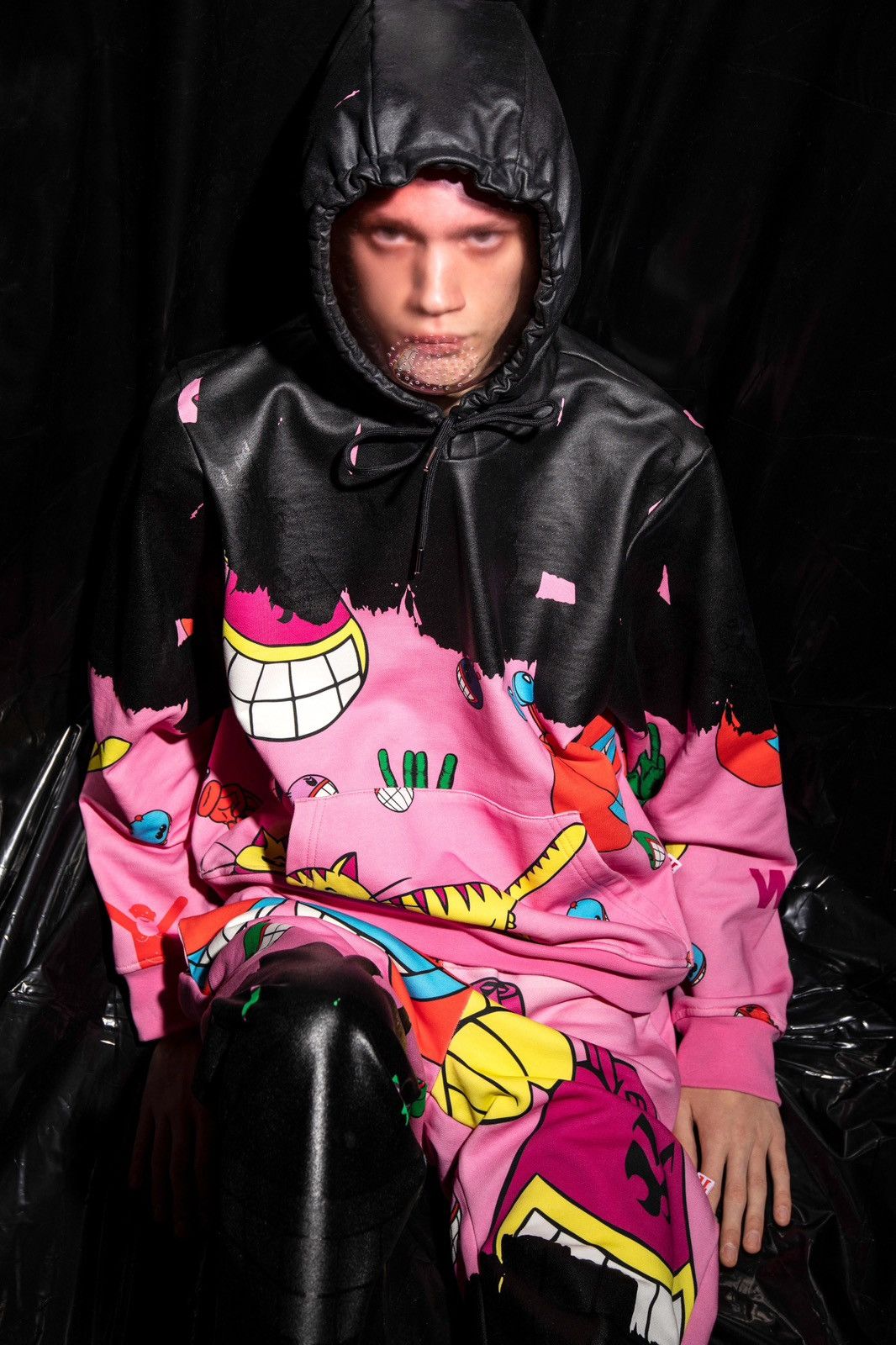 Walter Van Beirendonck DRIP RUNWAY RUBBERIZED ICON HOODIE Size US L / EU 52-54 / 3 - 1 Thumbnail