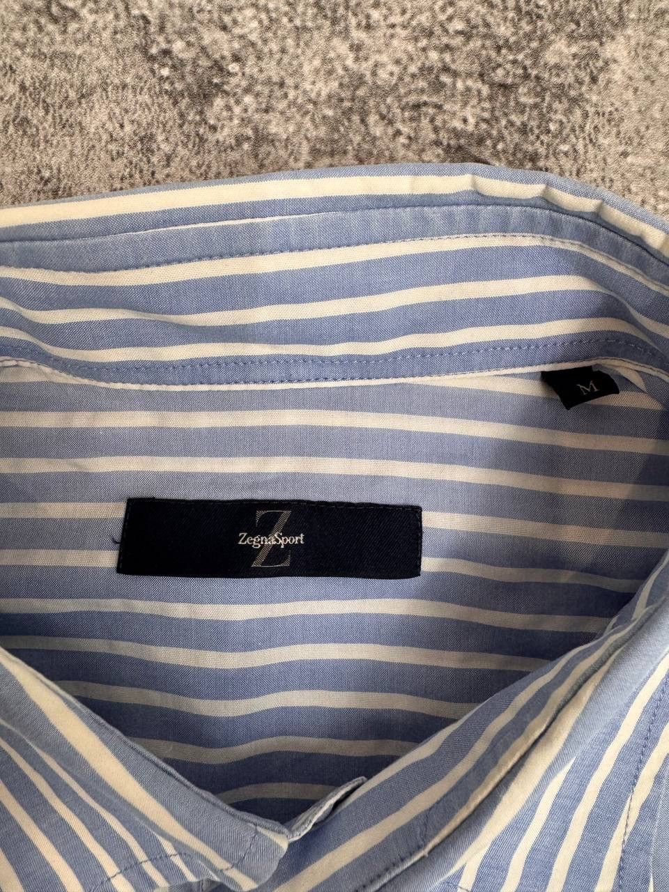 Z Zegna Z Zegna Sport Men Striped Shirt Blue White Size M Size US M / EU 48-50 / 2 - 3 Thumbnail
