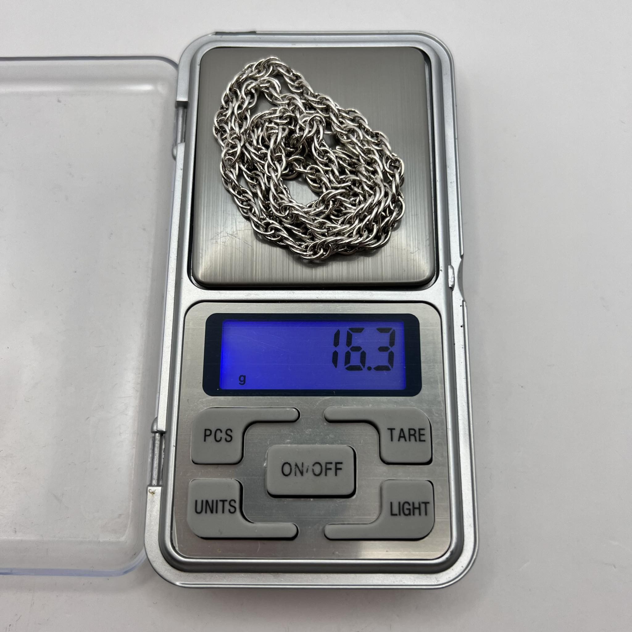 Sterling Silver Vintage Sterling Silver 925 Chain Necklace Marked 16.3 gr Size ONE SIZE - 5 Thumbnail