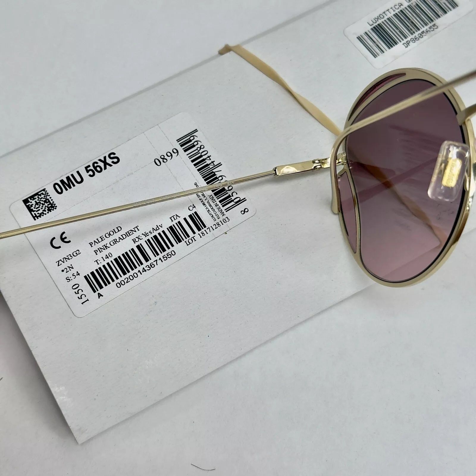 Miu Miu MIU MIU CORE MU56XS Gold Pink Round Metal Fashion 56X Size ONE SIZE - 7 Thumbnail