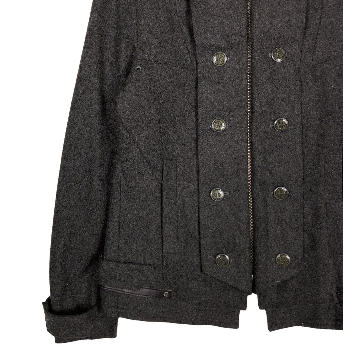 PPFM 🔥VINTAGE WOOL BIKER JACKET PPFM JAPAN DOUBLE LAYER Size US M / EU 48-50 / 2 - 8 Thumbnail