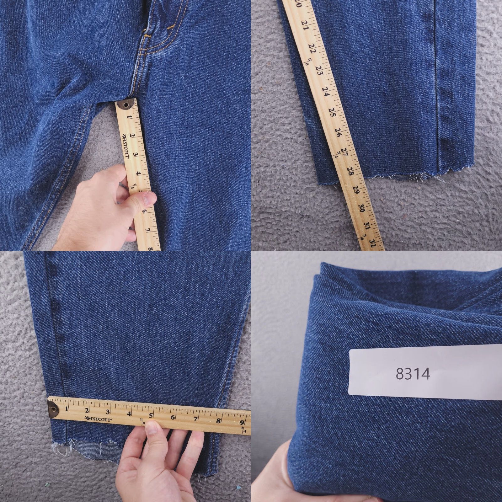 Levi's Levi's 505 Jeans Mens Regular Straight 32x28 Blue Denim Jeans Shirt? Size US 32 / EU 48 - 8 Thumbnail