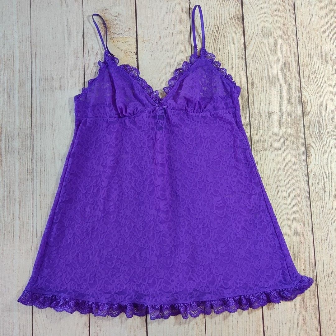 Victoria's Secret Victoria's Secret The Lacie purple stretch lace chemise sz M Size ONE SIZE - 2 Thumbnail