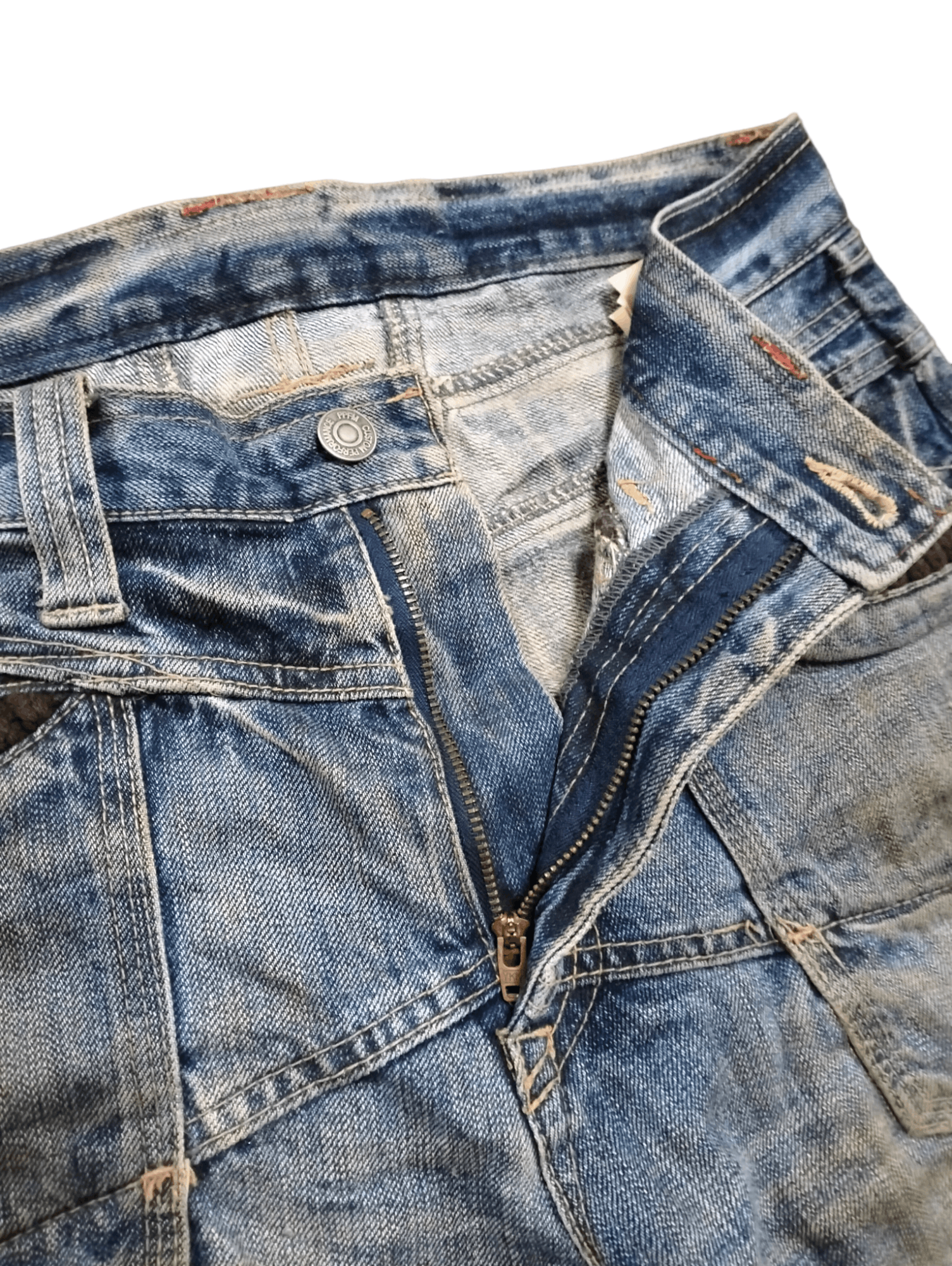 PPFM Flare PPFM Distressed Custom Pants Design Punk Style Size US 32 / EU 48 - 8 Thumbnail
