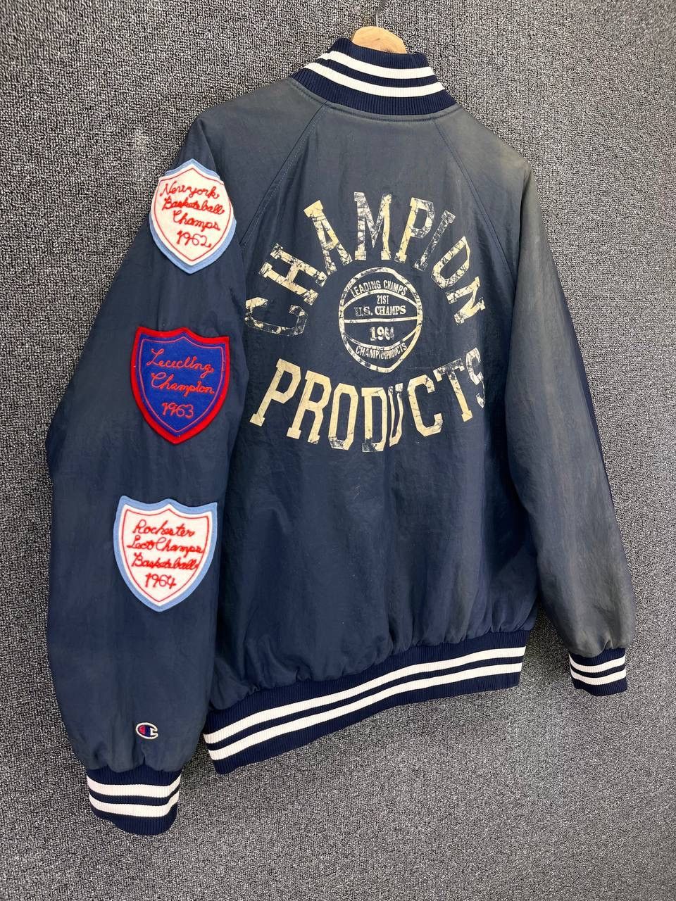Champion Vintage Champion Rare Patchwork Trashed Varsity Jacket Size US L / EU 52-54 / 3 - 2 Thumbnail