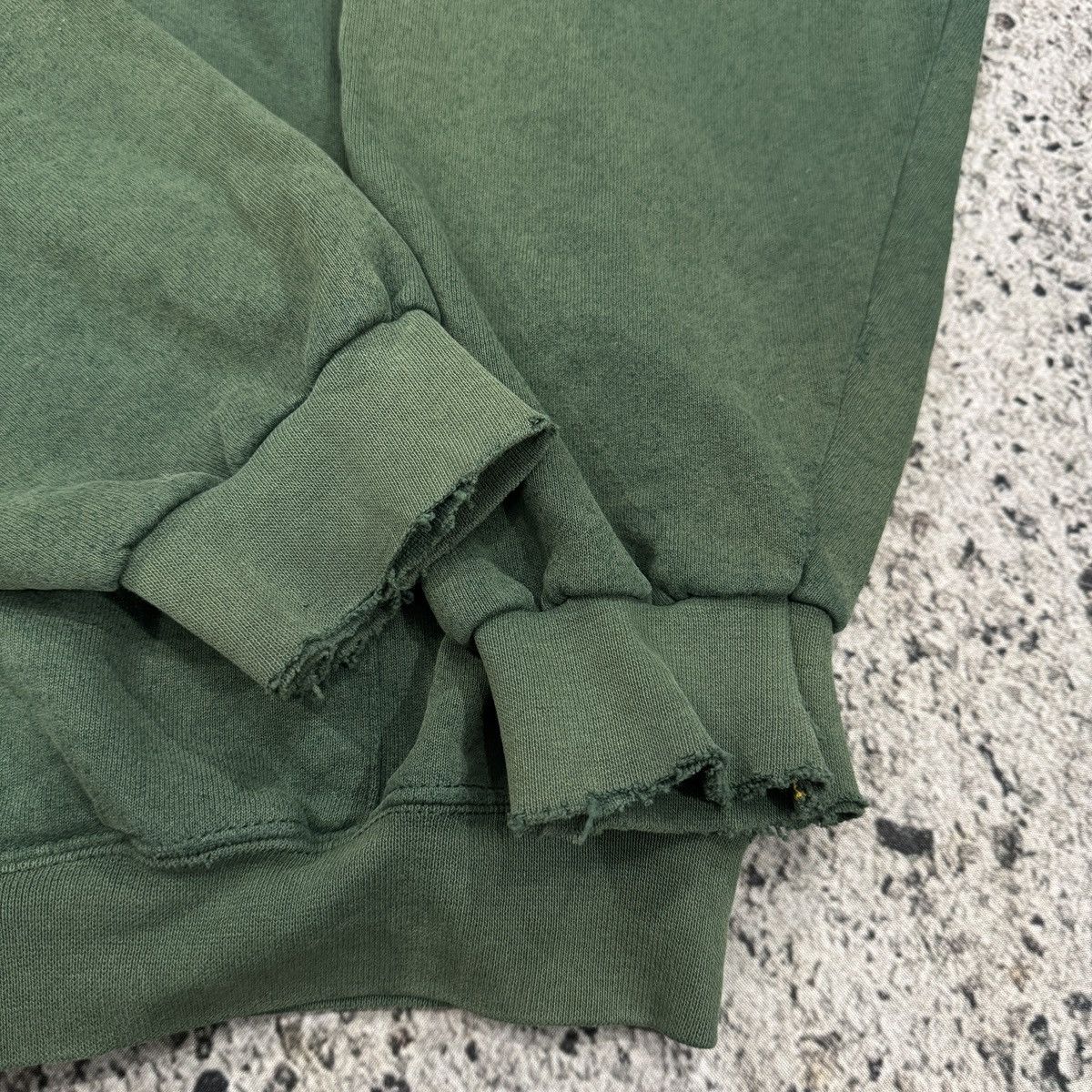 Vintage 90s Oversized Thrashed Faded Green Zip Up Hoodie ERD Grunge Size US XL / EU 56 / 4 - 3 Thumbnail