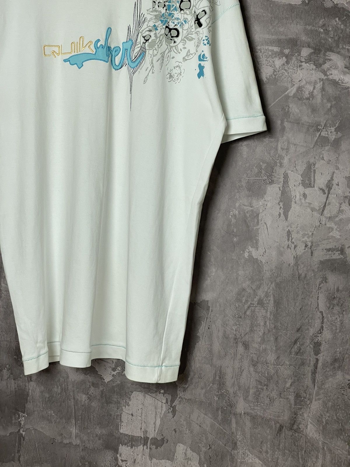 Affliction × Quiksilver Vintage Quiksilver Affliction Style Big Print Mocha t shirt Size US XL / EU 56 / 4 - 5 Thumbnail