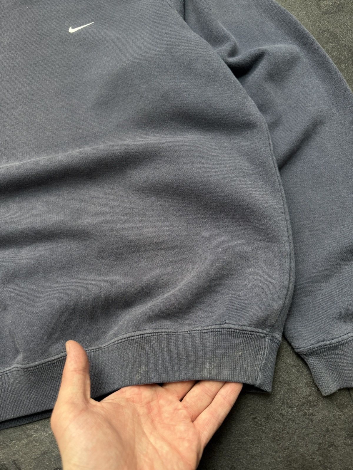 Nike × Vintage Vintage Nike faded rare mini swoosh sweatshirt Size US M / EU 48-50 / 2 - 4 Thumbnail