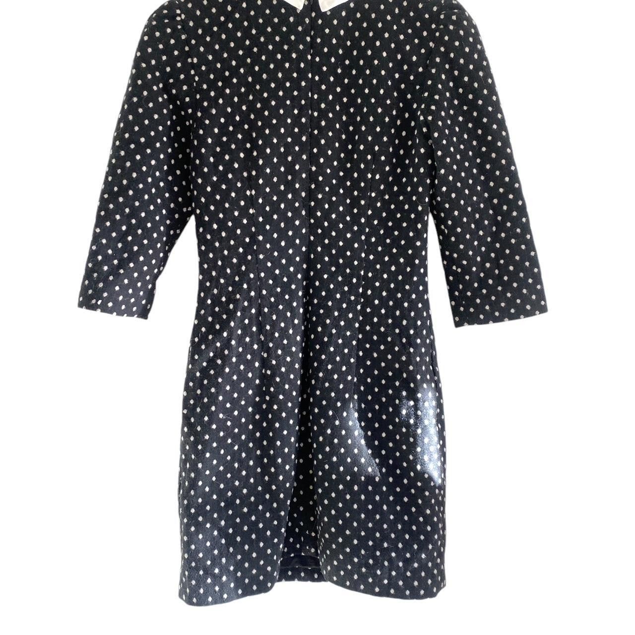 Dolce Vita DOLCE VITA BLACK POLKA DOT COLLARED MINI DRESS SMALL WOOL Size S / US 4 / IT 40 - 5 Thumbnail