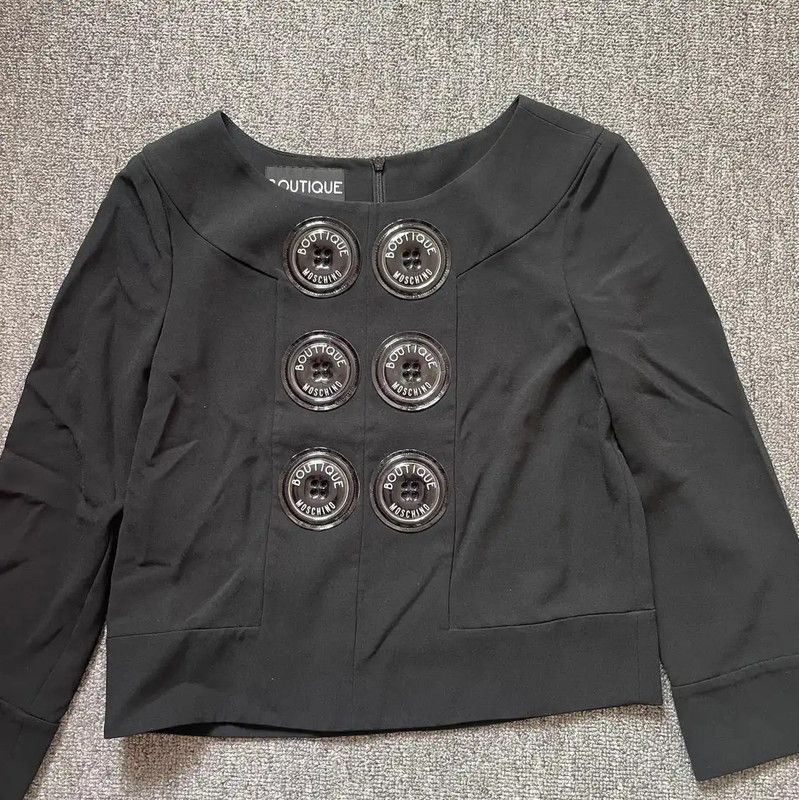 Moschino Moschino Black Polyester Women's Sweatshirt 0089 Size S / US 4 / IT 40 - 1 Thumbnail
