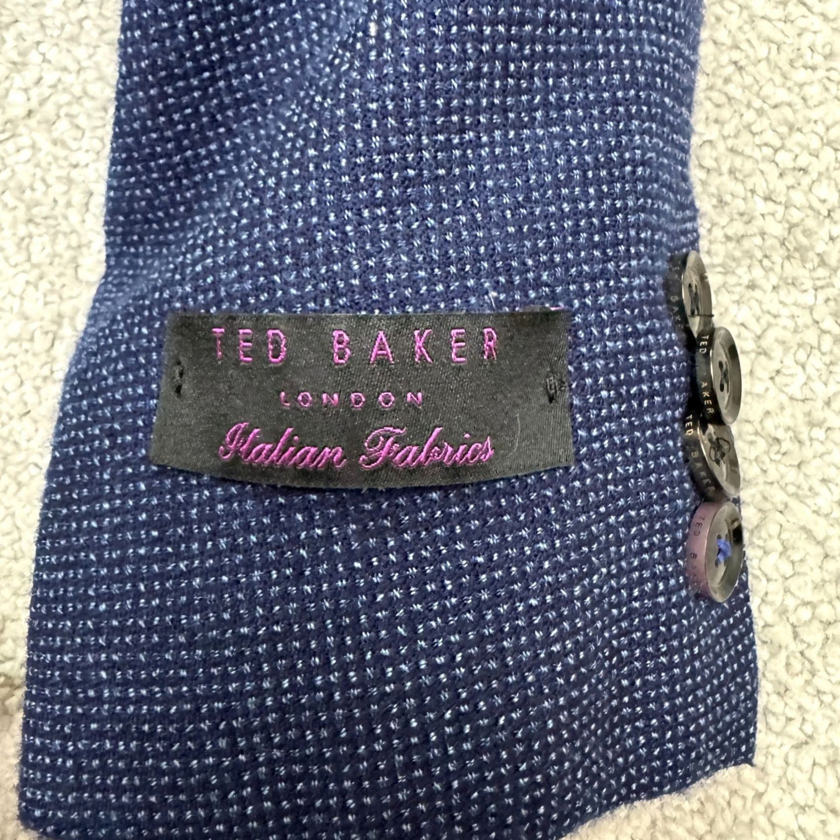 Ted Baker Ted Baker London Endurance Jay SPJ Wool Blazer Jacket Mens 38R Blue Double Vent Size 38R - 7 Thumbnail
