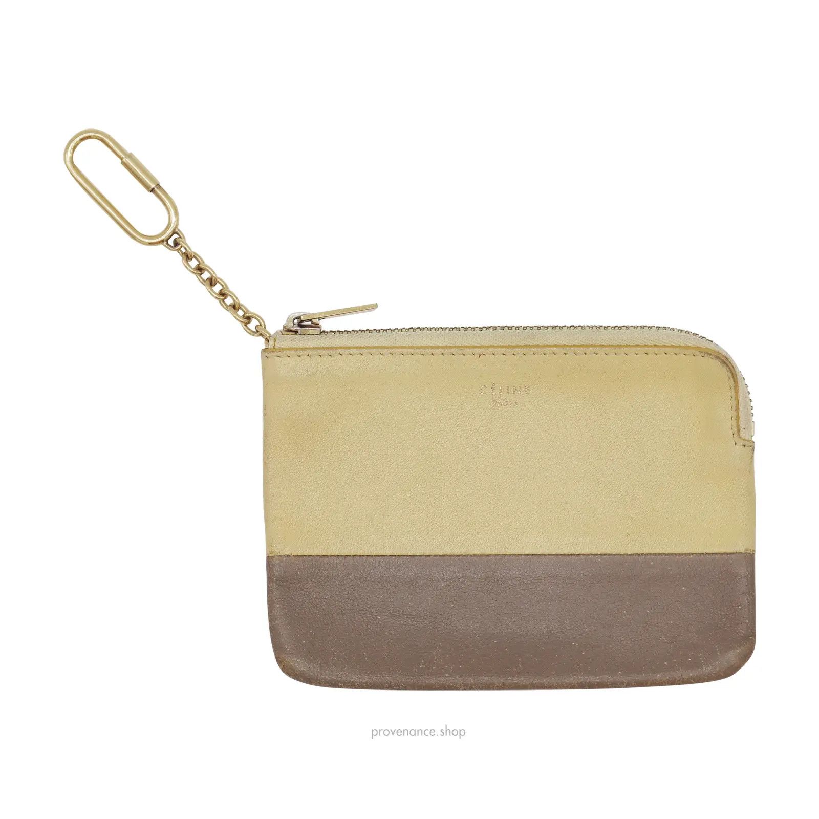 image of Celine Key Pouch Cles - Olive Drab/cream, Men's