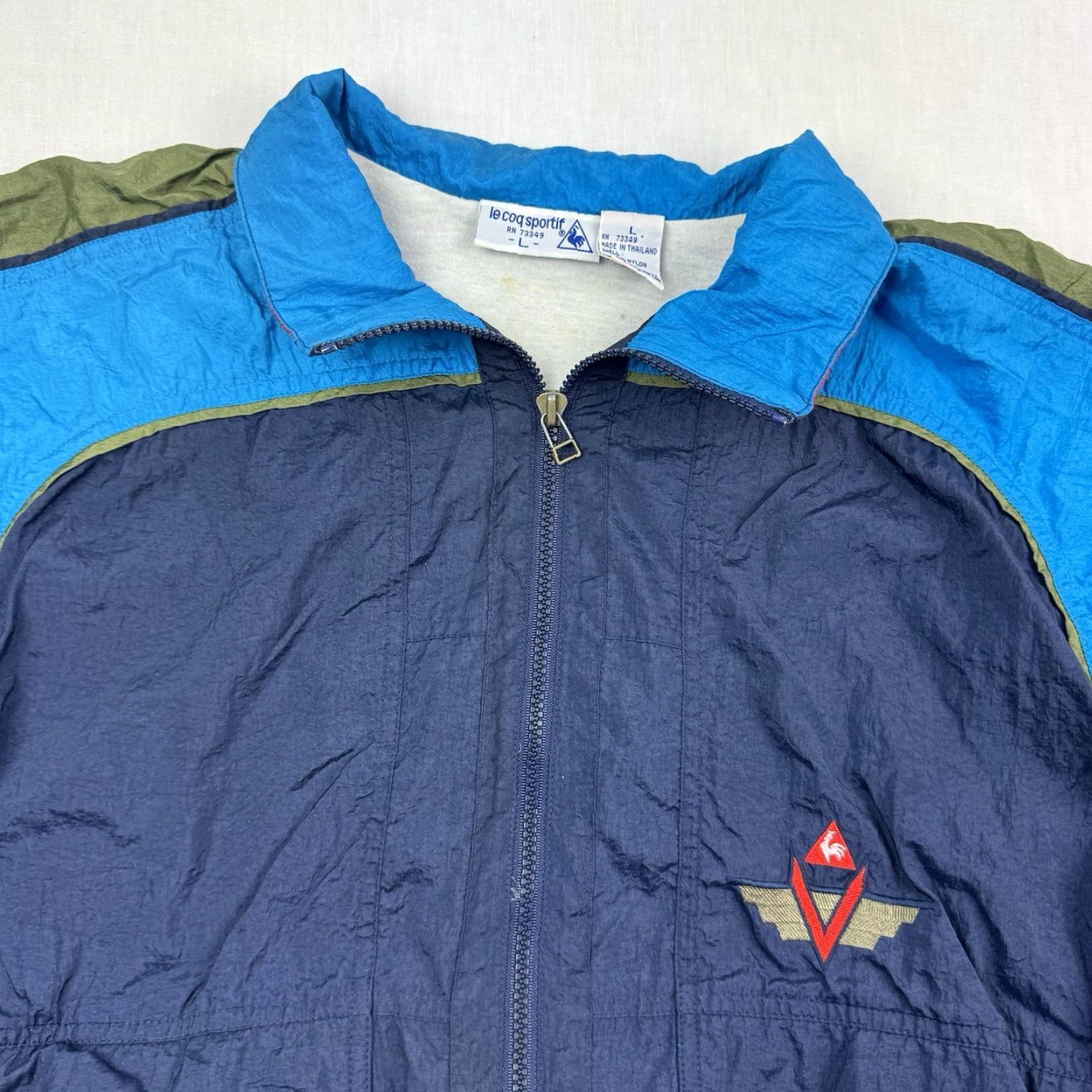 Le Coq Sportif VINTAGE le coq sportif Windbreaker Jacket Men L Blue Collared Zip 90s Sportswear Size US L / EU 52-54 / 3 - 3 Thumbnail