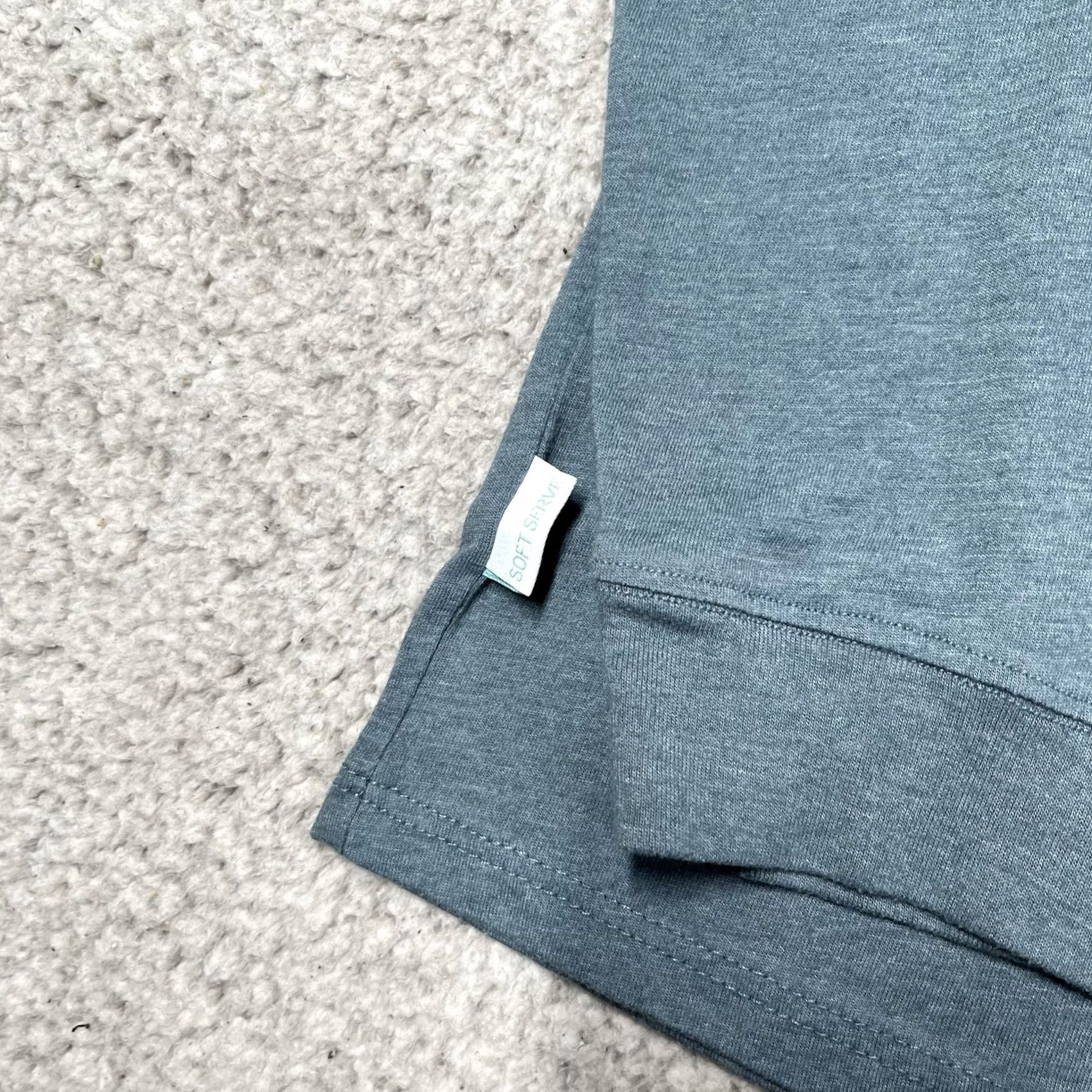 Vintage Soft Serve Hoodie Womens 2XL Blue Cloud Cotton Sweatshirt Pullover Stretch Size XXL / US 16-18 / IT 52-54 - 7 Thumbnail