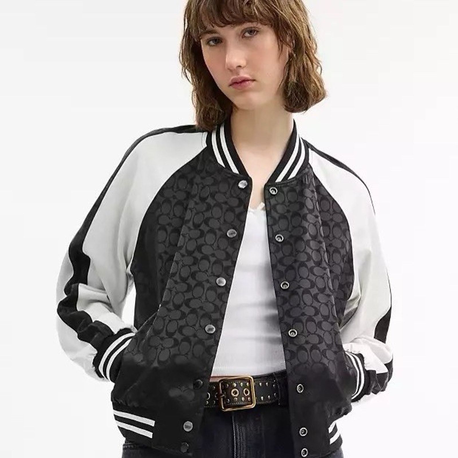 Coach NWT Coach Women's Reversible Varsity Jacket CAH06 Black XS Size XS / US 0-2 / IT 36-38 - 7 Thumbnail