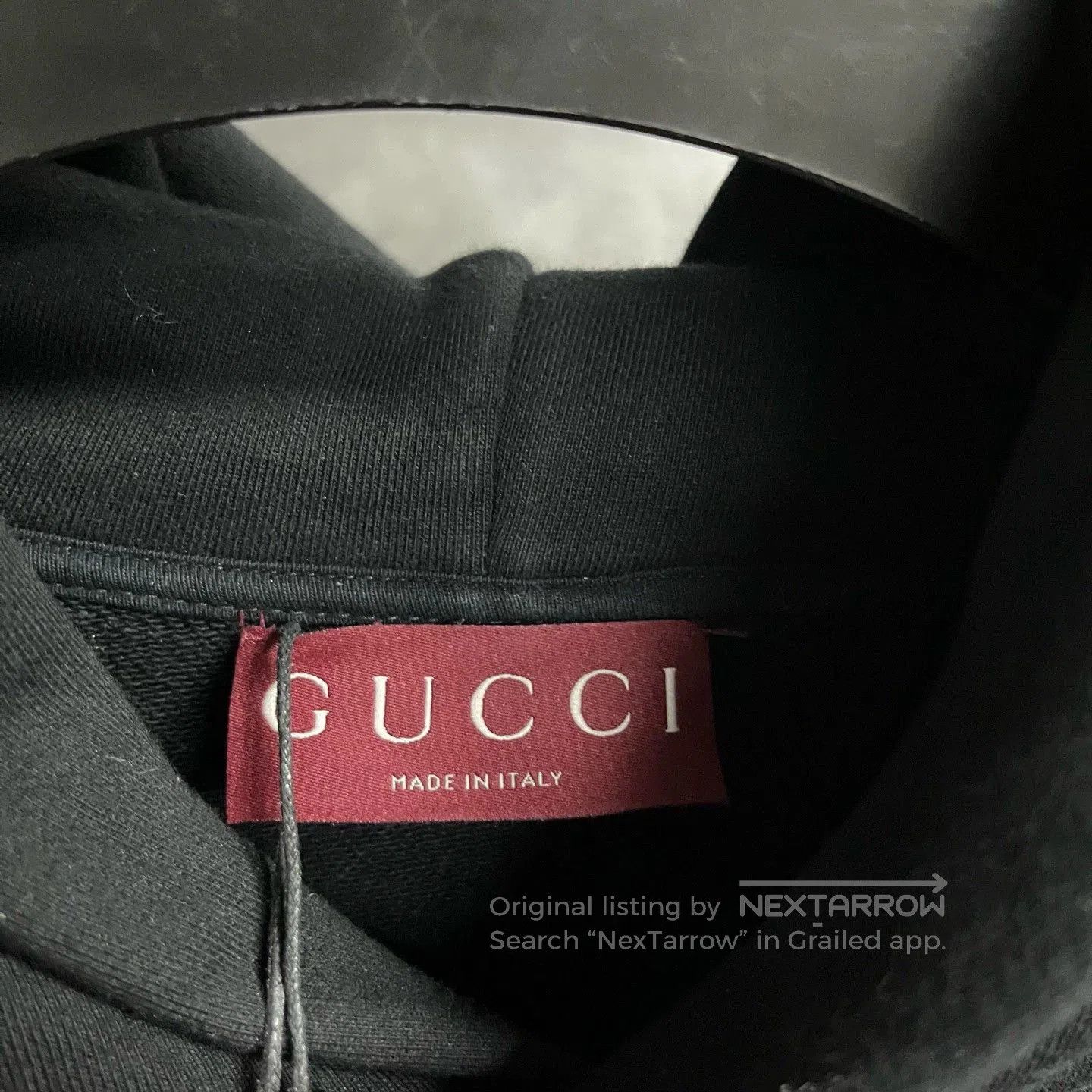gucci black logo hoodie long sleeve sweatshirt.