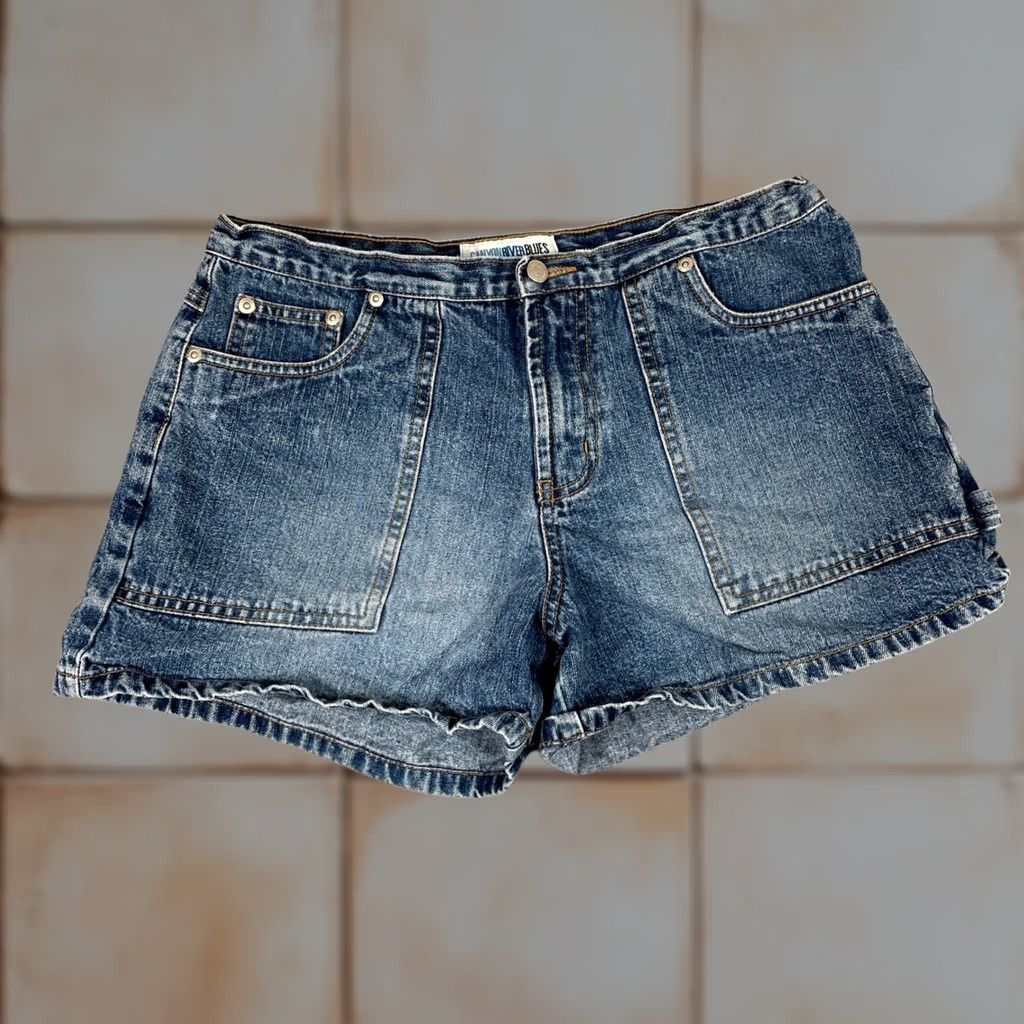 Vintage VINTAGE Canyon River Blues Shorts Womens 9 Blue Denim Carpenter Utility Y2K Size 30" / US 8 / IT 44 - 1 Thumbnail