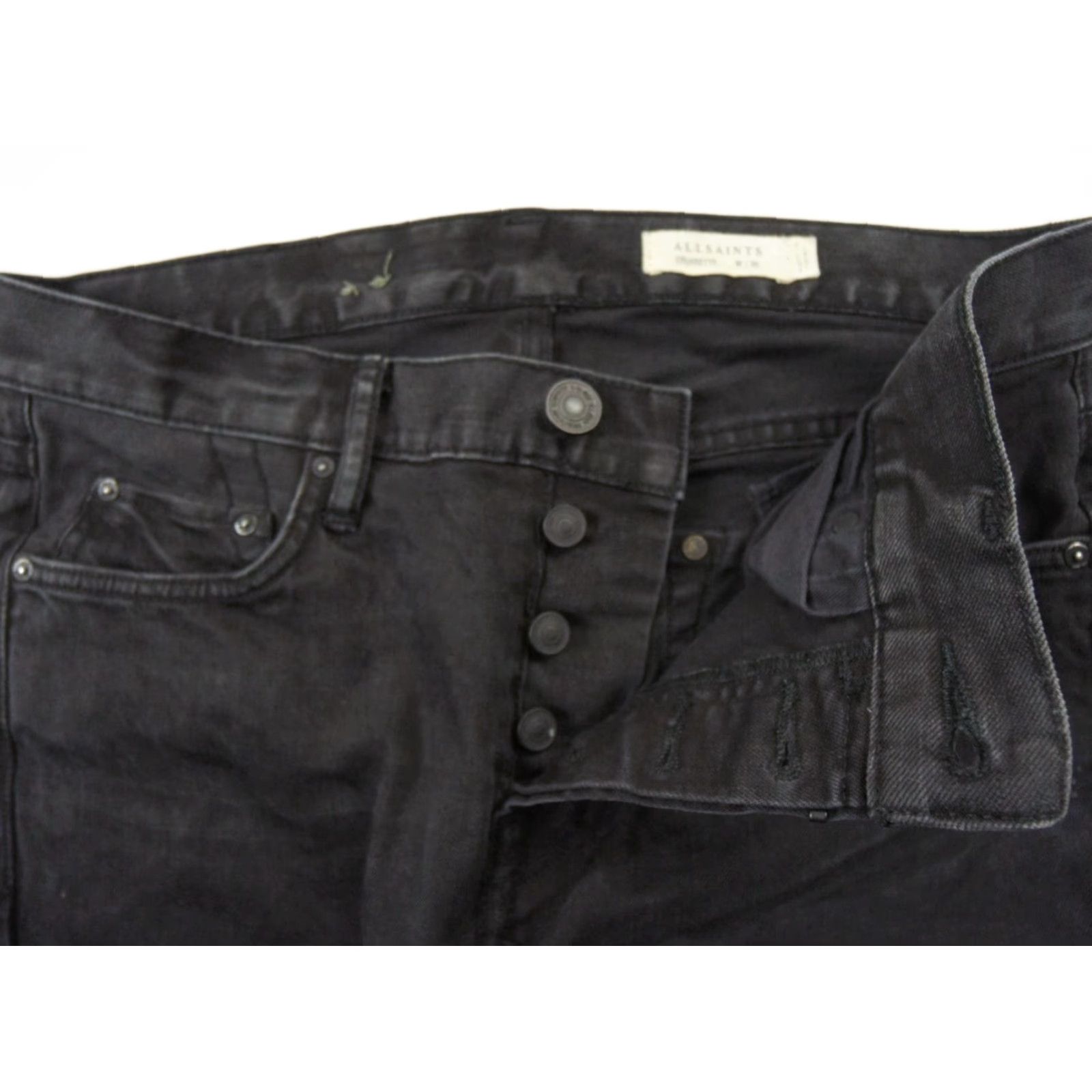 Allsaints VINTAGE AllSaints Men's Skinny Denim Jeans Size 30 Black Stretch Cigarette Pants Size US 30 / EU 46 - 3 Thumbnail