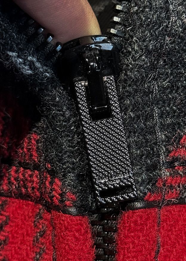 Saint Laurent Paris Saint Laurent Shearling Collar Black Red Plaid Jacket Size US M / EU 48-50 / 2 - 11 Thumbnail
