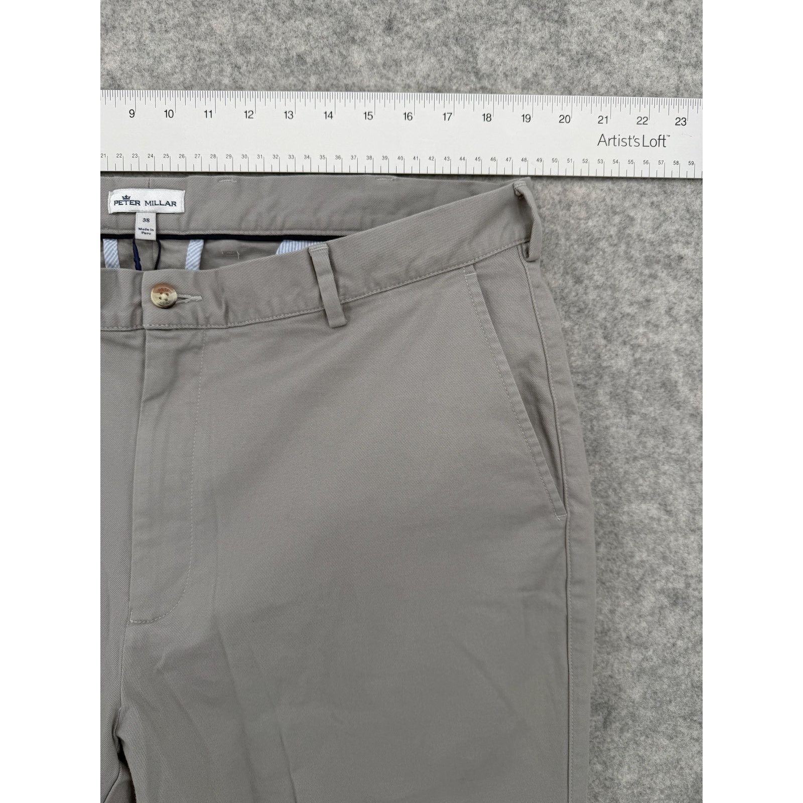 Peter Millar NWT Peter Millar Crown Pilot Twill Flat Front Gray Trousers Size US 38 / EU 54 - 9 Thumbnail