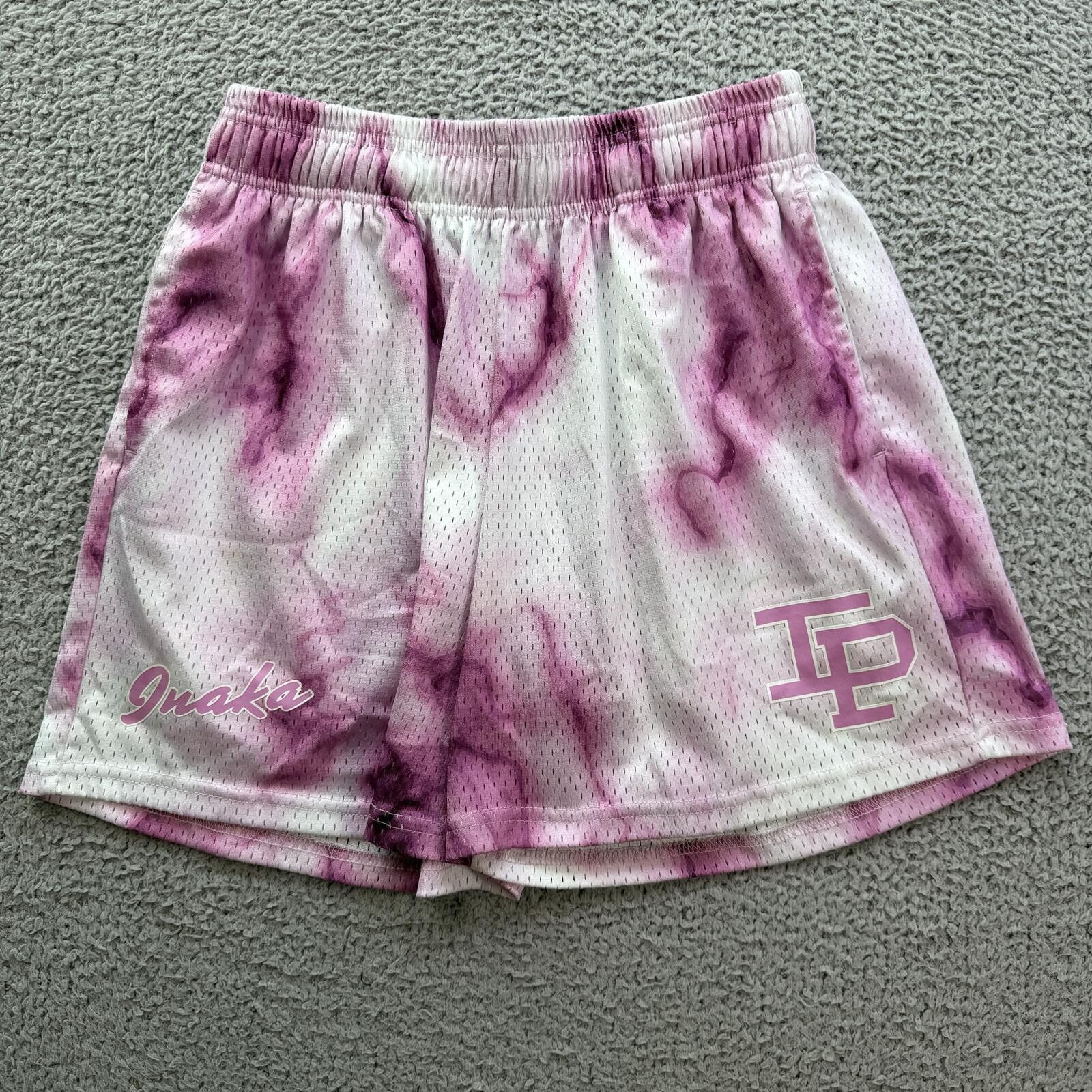 Other Inaka Power Pink Tie Dye Mesh Gym Shorts S Athletic Gym Size US 30 / EU 46 - 1 Thumbnail