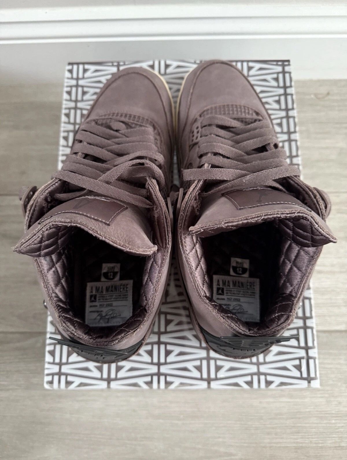 A Ma Maniere × Jordan Brand A Ma Maniere Air Jordan 4 Retro DV6773-220 Violet Ore Sz 12 Size US 12 / EU 45 - 6 Thumbnail