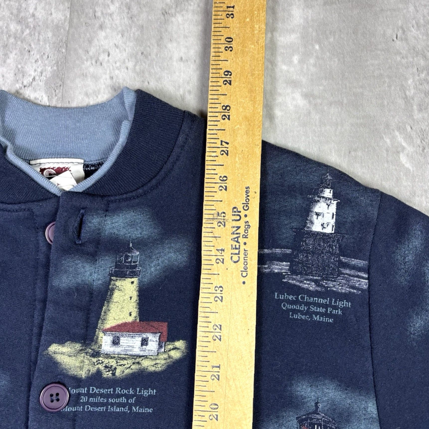 Vintage VINTAGE Art Unlimited Cardigan Sweatshirt Light House AOP Blue Size Large Size US S / EU 44-46 / 1 - 4 Thumbnail
