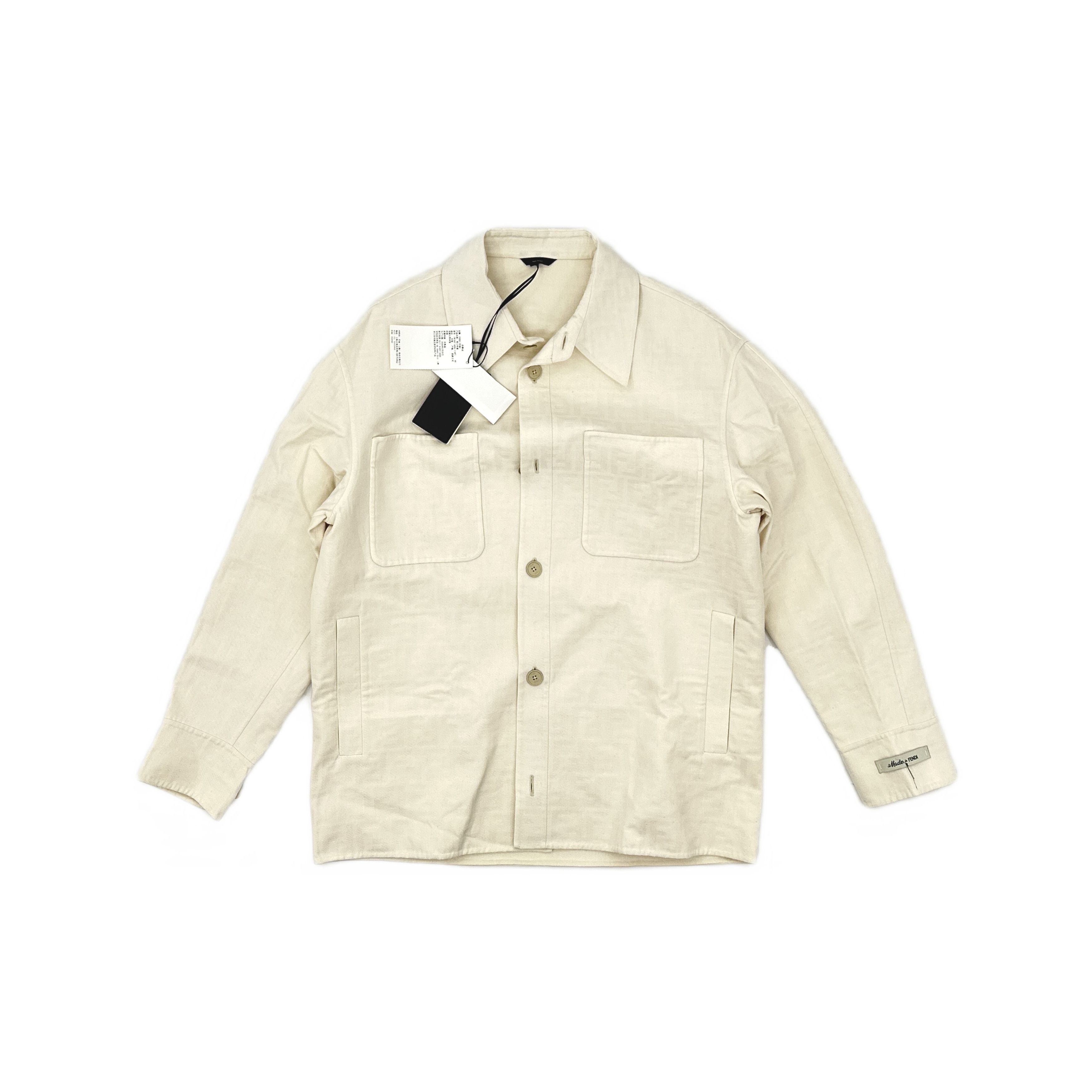 Fendi Fendi Logo Print Shirt Jacket Size M Size US M / EU 48-50 / 2 - 1 Thumbnail