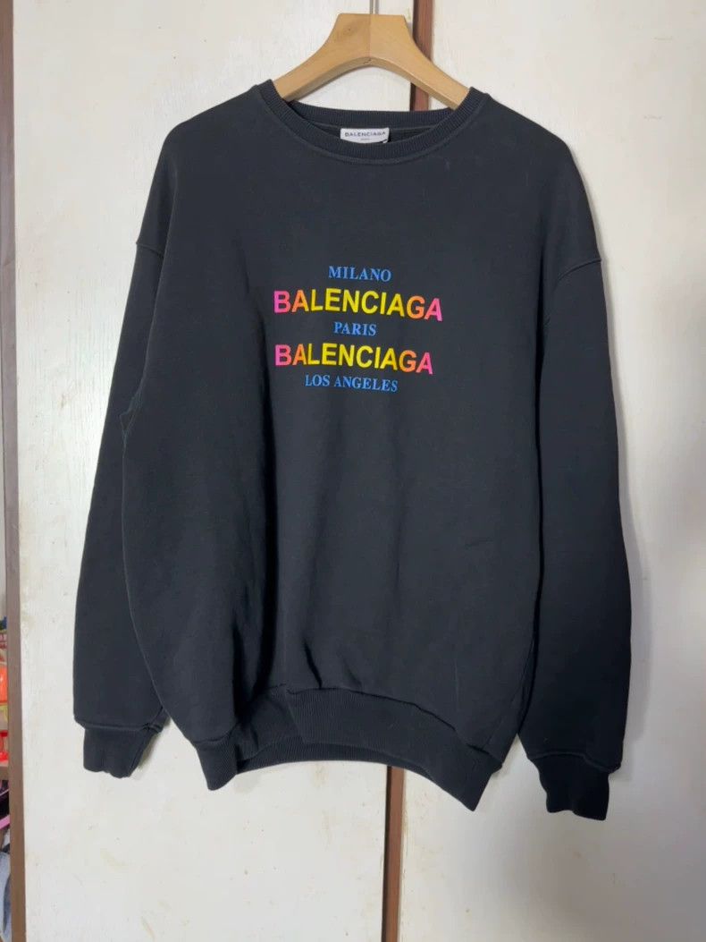 Balenciaga Balenciaga Rainbow slogan city limited gradient color lette Size US M / EU 48-50 / 2 - 1 Thumbnail