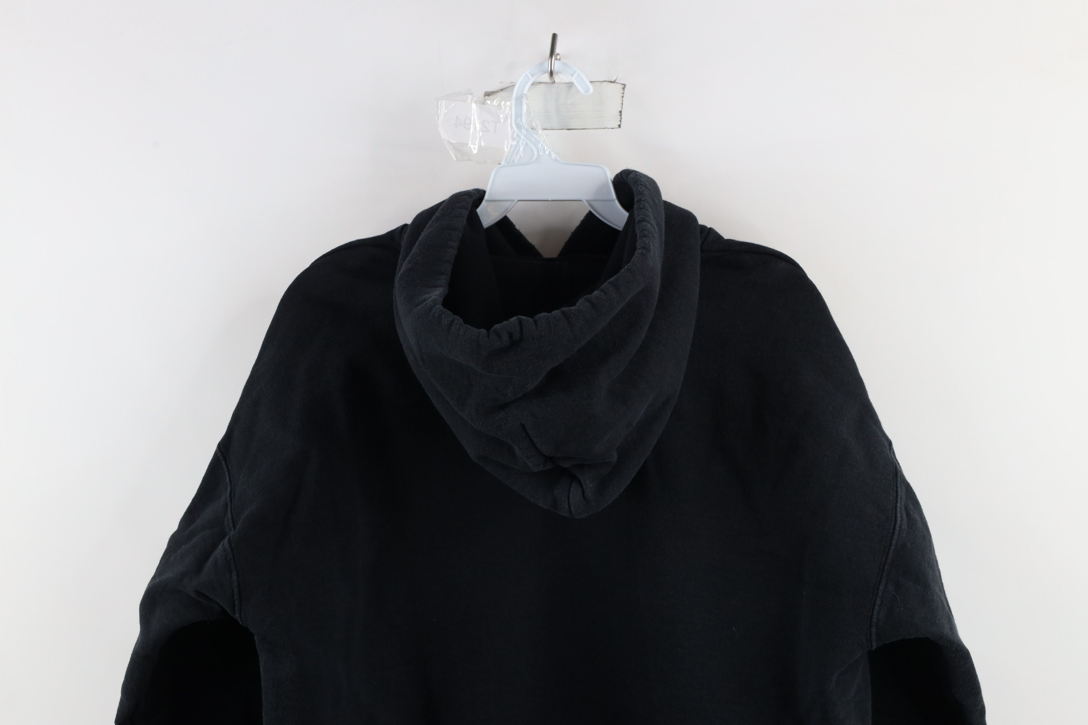 Vintage Vintage 90s Streetwear Heavyweight Hoodie Sweatshirt Black Size US M / EU 48-50 / 2 - 10 Thumbnail