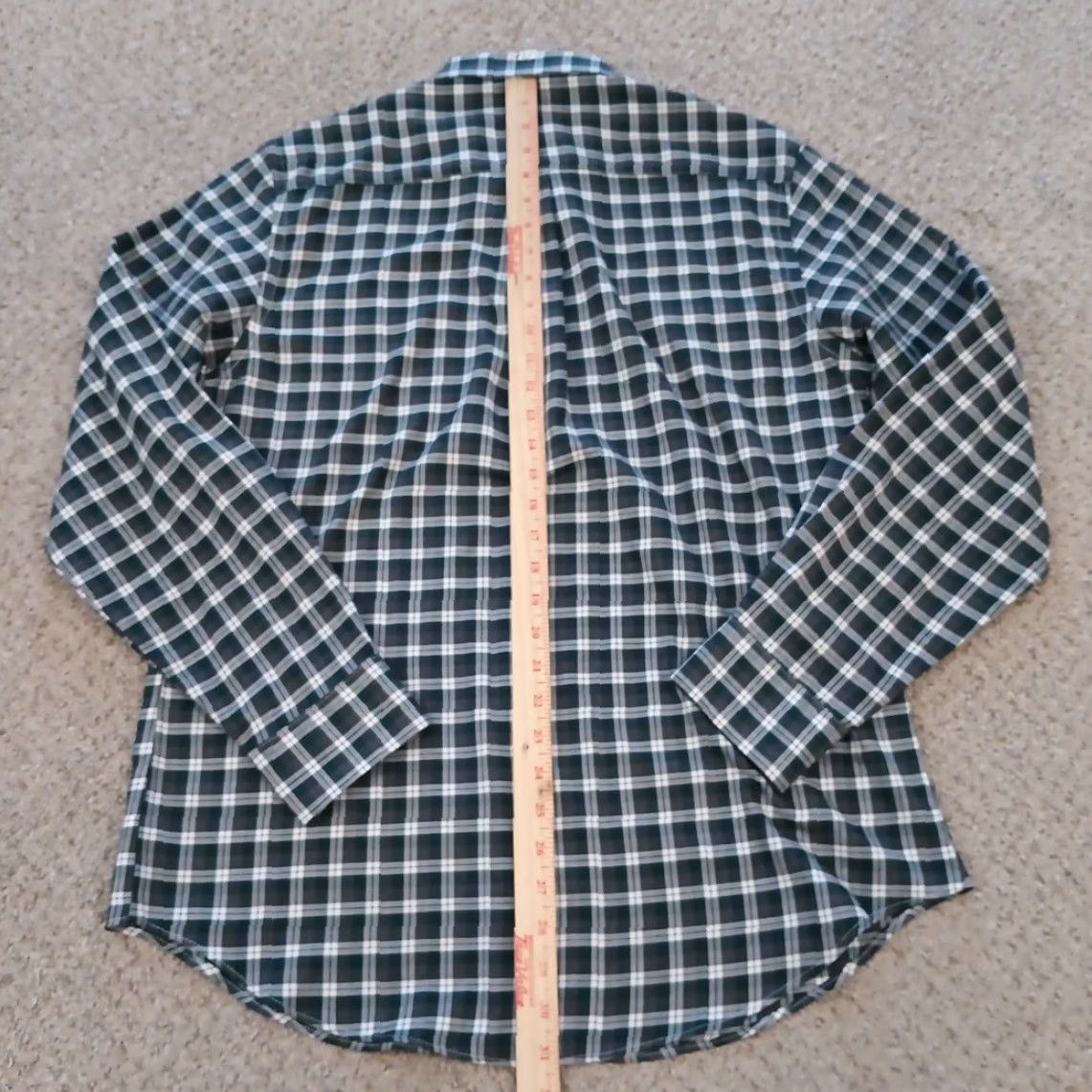 Van Heusen Van Heusen Shirt Mens Medium Green Plaid Long Sleeve Button-Down Button-Up Collared Cotton Blend Size US M / EU 48-50 / 2 - 5 Thumbnail