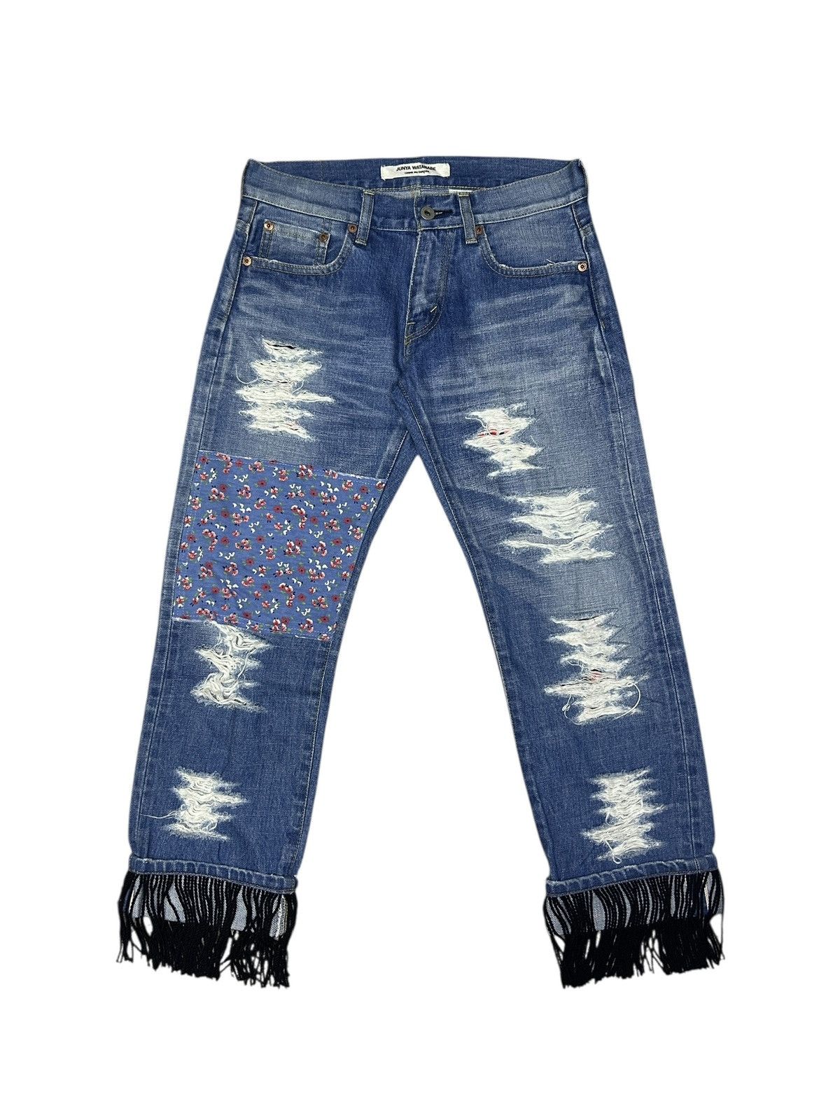 Junya Watanabe S/S 14 Patchwork Fringe Denim Size 28" / US 6 / IT 42 - 1 Thumbnail