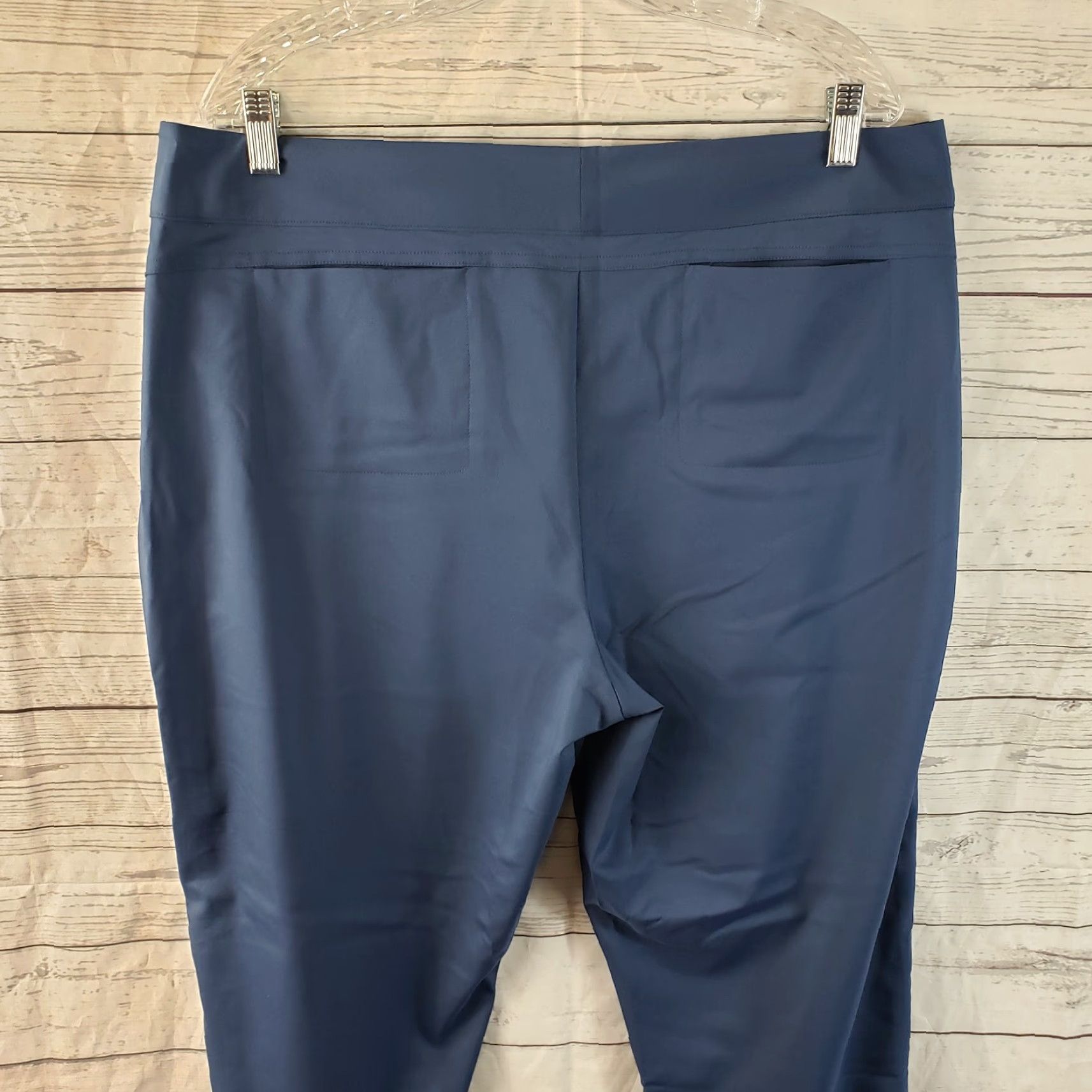 Vintage Zuda Womens Cropped Pants Sz Large Petite Blue High Rise Pants Size 36" / US 14 / IT 50 - 4 Thumbnail