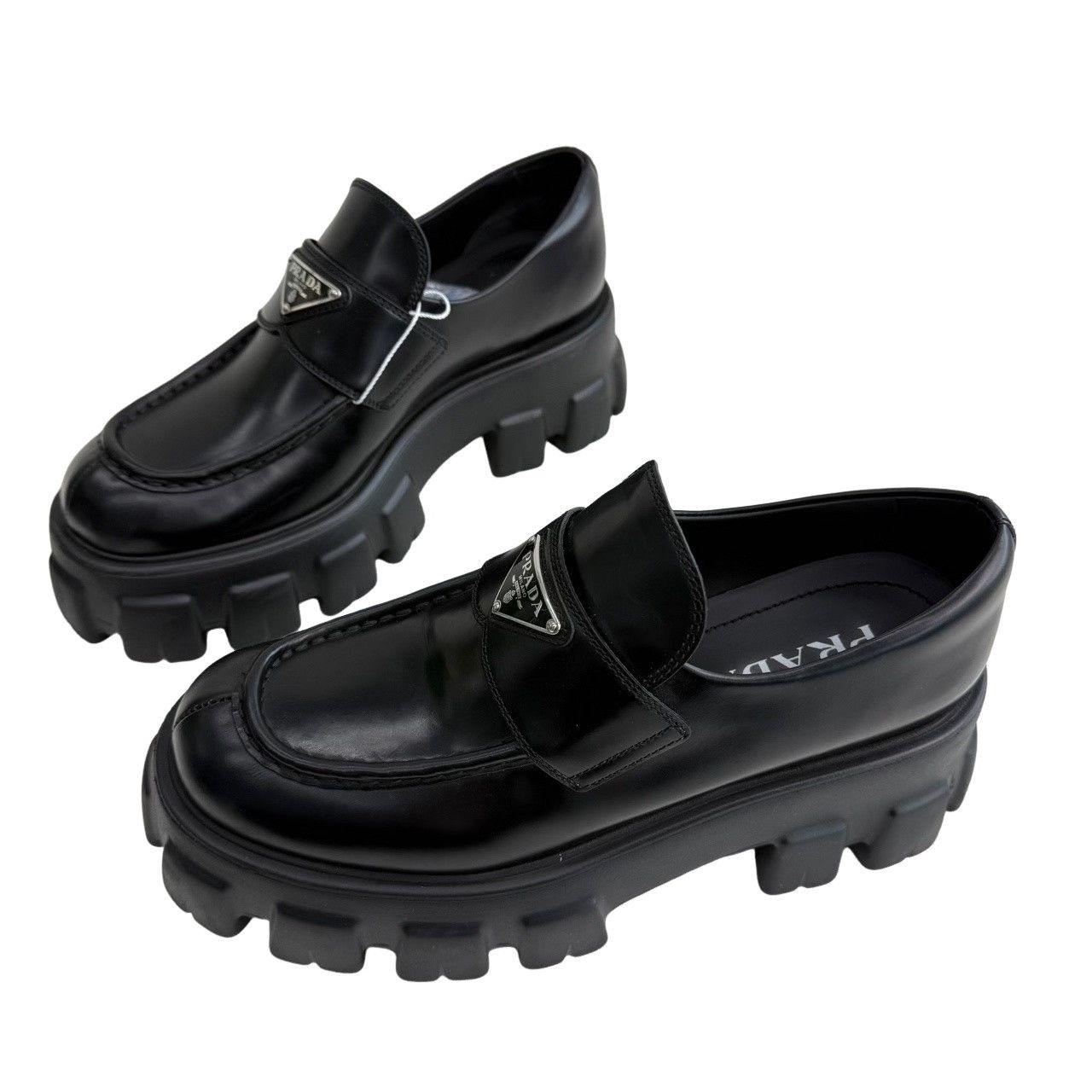 Prada Prada Monolith Leather Loafers Size 39.5 Size US 9.5 / IT 39.5 - 1 Thumbnail