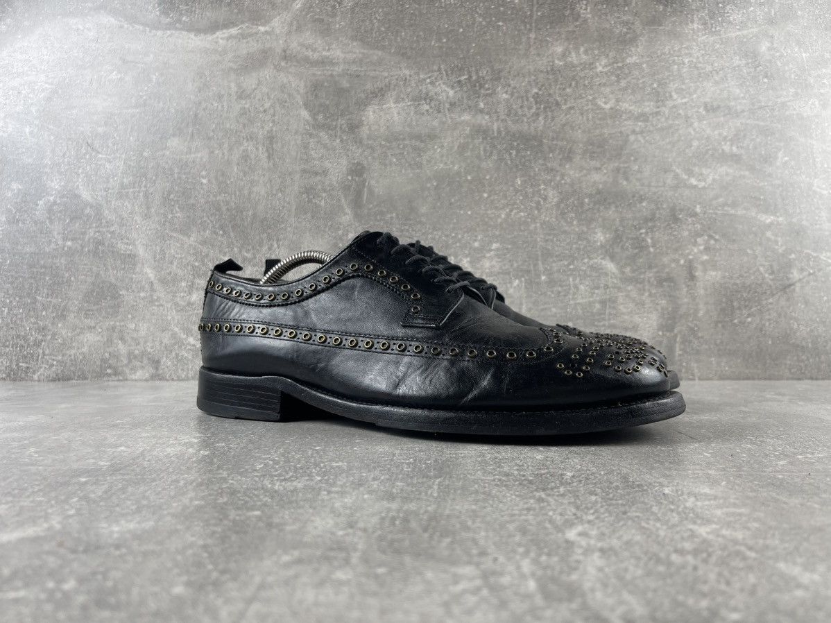 Genuine Leather Sartori Gold Studded Brogue Leather Avant Garde Italy Shoes Size US 10 / EU 43 - 2 Thumbnail