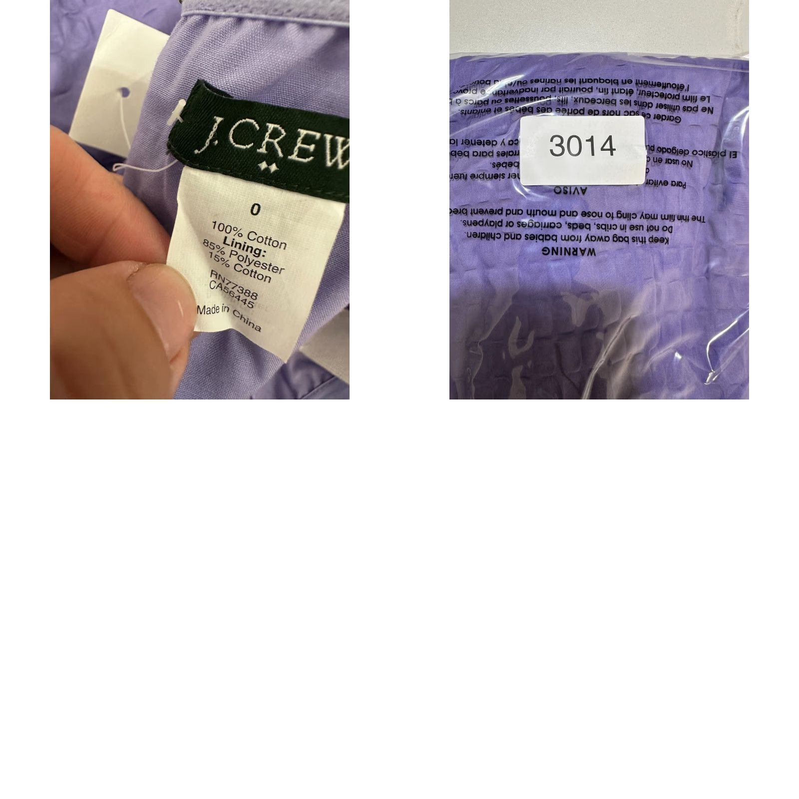 J.Crew J.Crew Fit And Flare Dress Purple Women's 0 Textured Cotton Strapless Knee Length Dress Spring Summer Fall Casual Women Size XS / US 0-2 / IT 36-38 - 8 Thumbnail