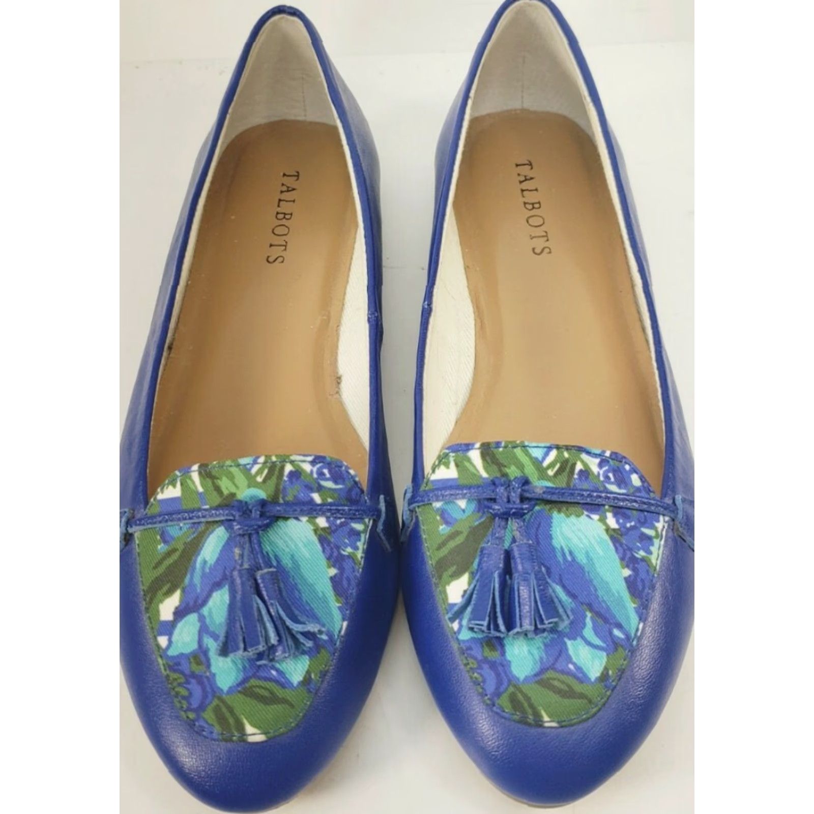 Talbots Talbots Flats Women's 7M Blue Tassel Painted Floral Vamp Very Cute! Shoes are in Like New Condition but have been worn once. Pre-owned. Size US 7 / IT 37 - 2 Thumbnail