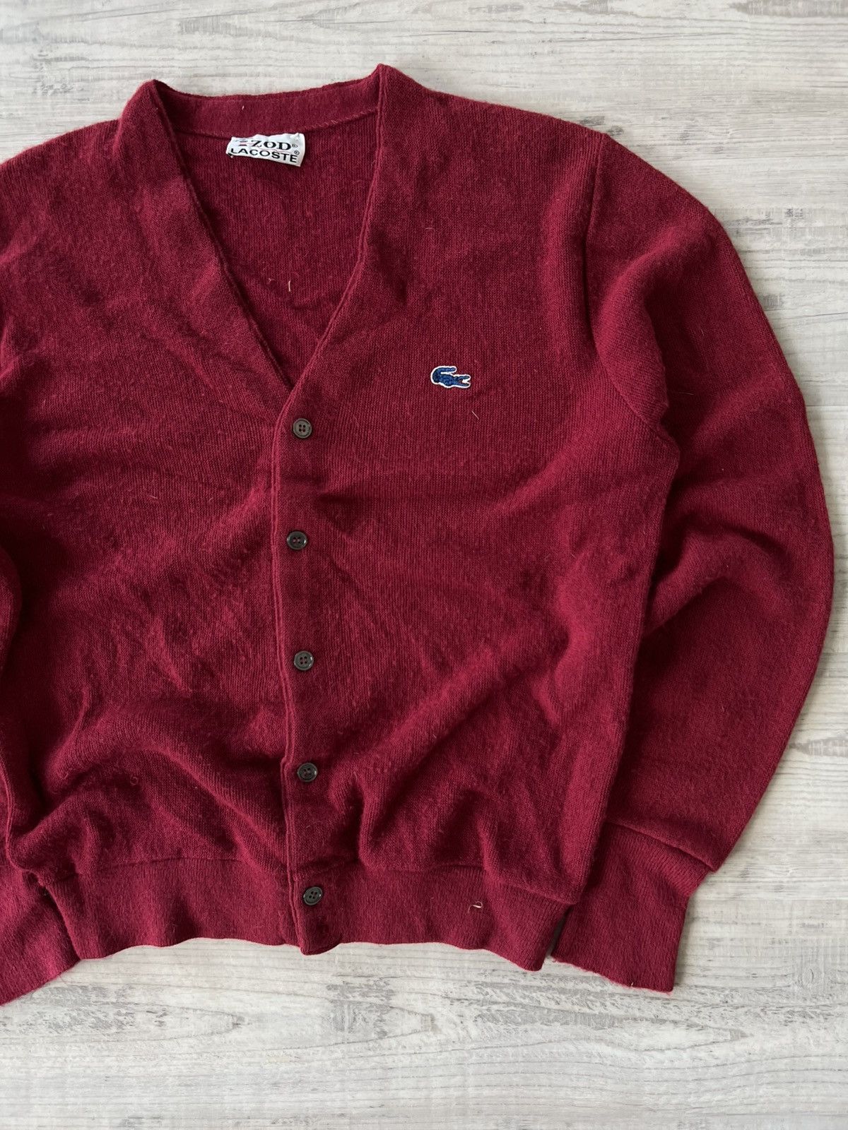 Lacoste Vintage 90's Izod Lacoste Button Up Cardigan Knit Sweater Size US L / EU 52-54 / 3 - 2 Thumbnail
